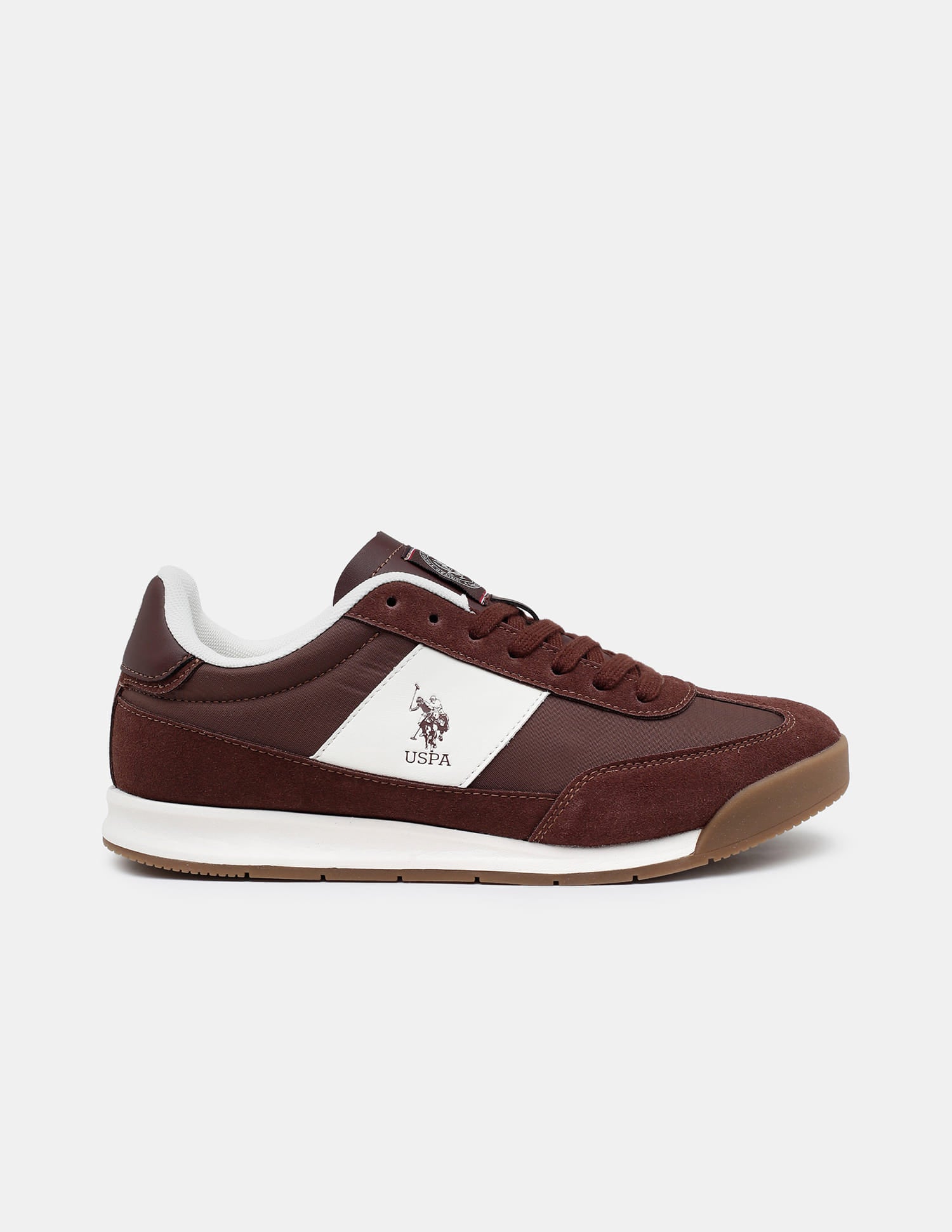 Colour Blocked Lace Ups Gallop Sneakers Brown - U.S. Polo Assn. India | Large