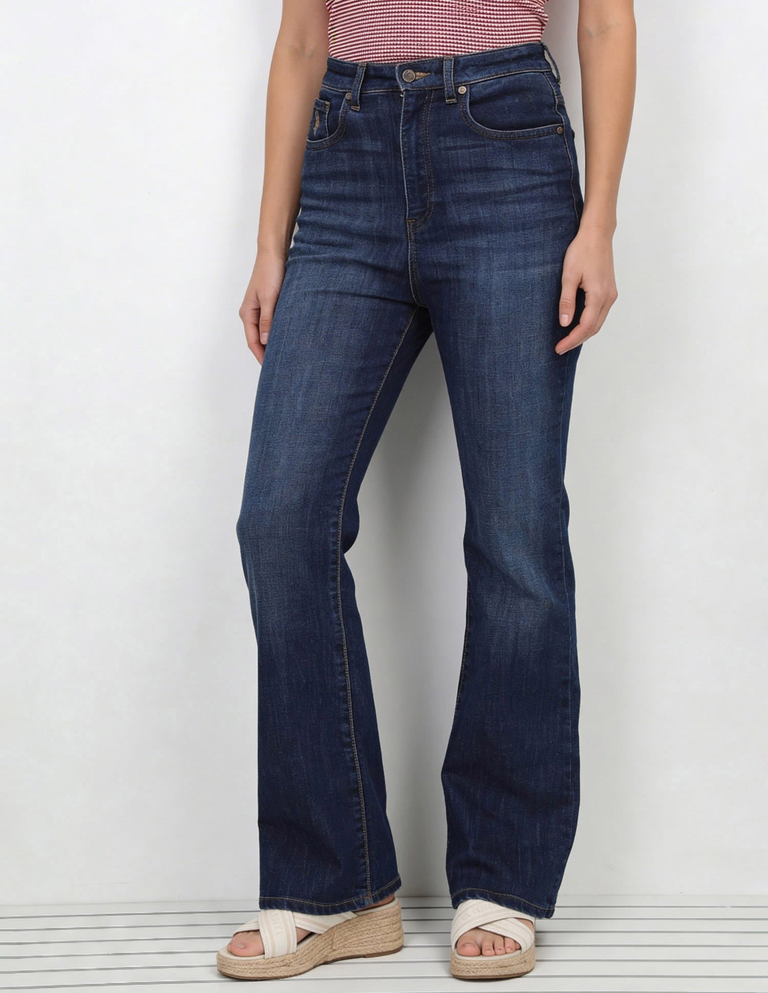 Ultra-High Rise Bootcut Jeans Blue - U.S. Polo Assn. India | Large