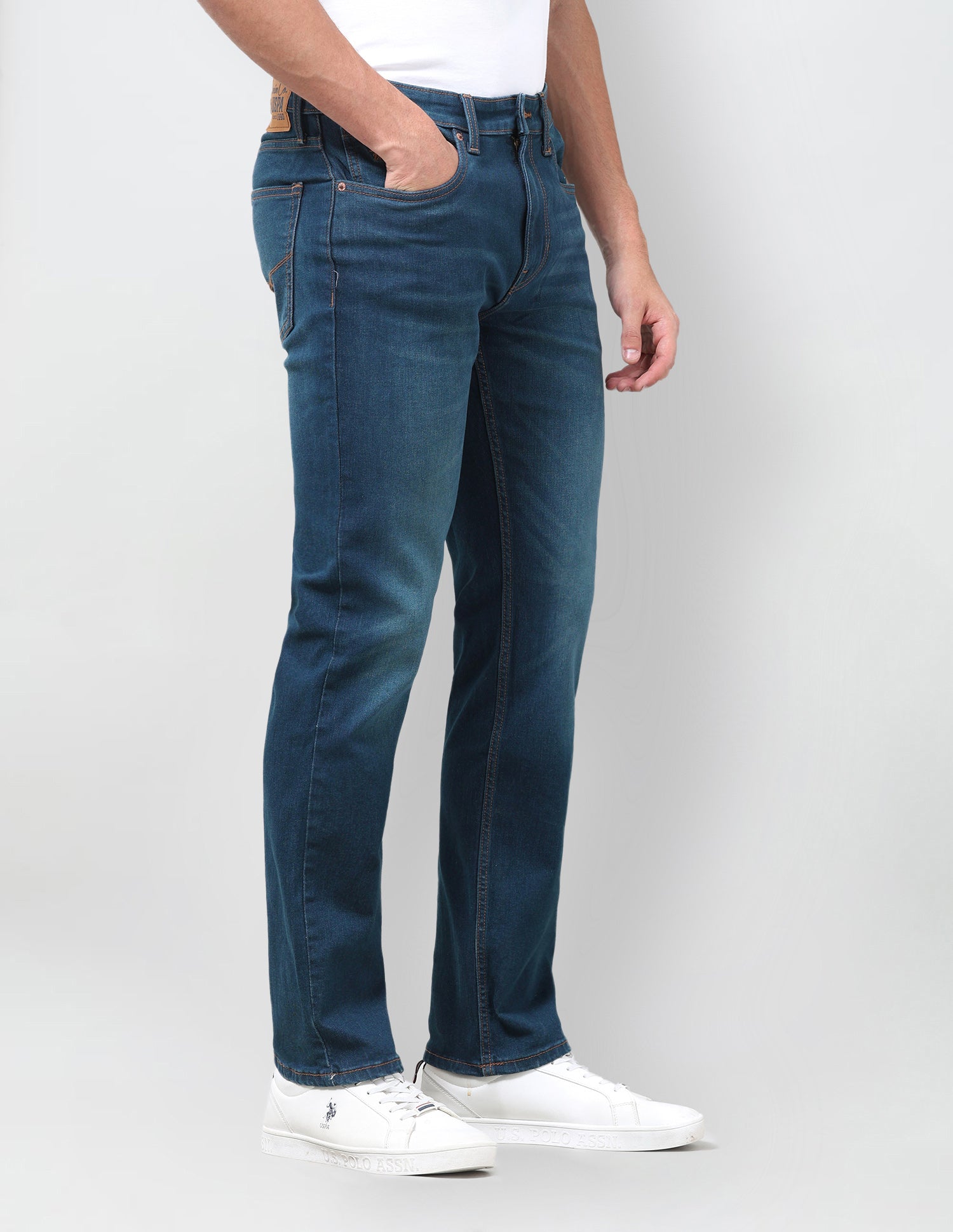 Harold Slim Straight Fit Blue Jeans Dark Indigo - U.S. Polo Assn. India | Large