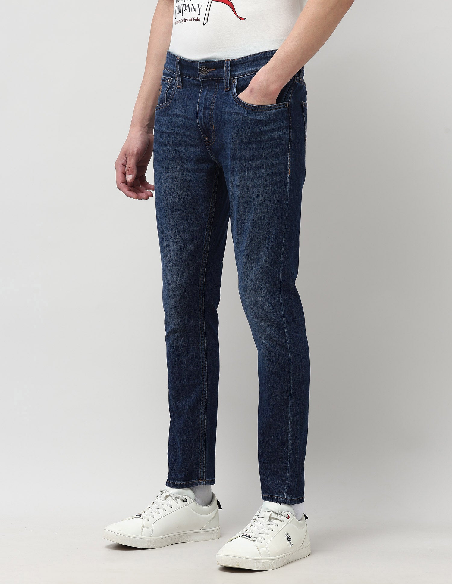 Henry Tapered Fit Blue Jeans Dark Blue - U.S. POLO ASSN. | Large