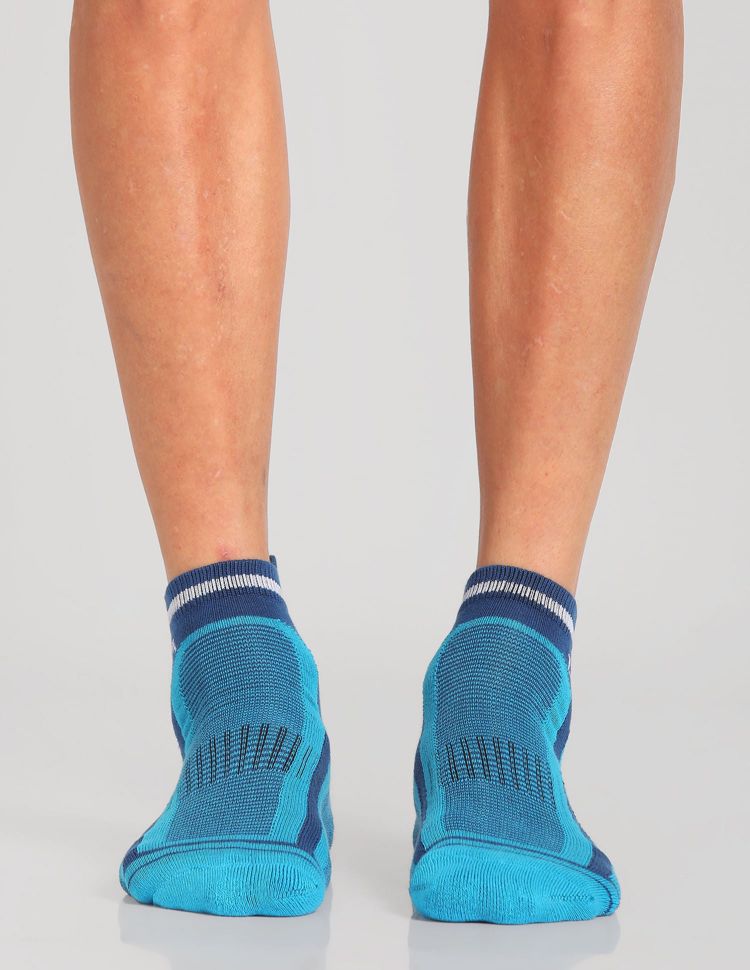 Ankle Length Striped ES006 Socks - Pack Of 3 Blue, Navy and Black - U.S. POLO ASSN. | Large