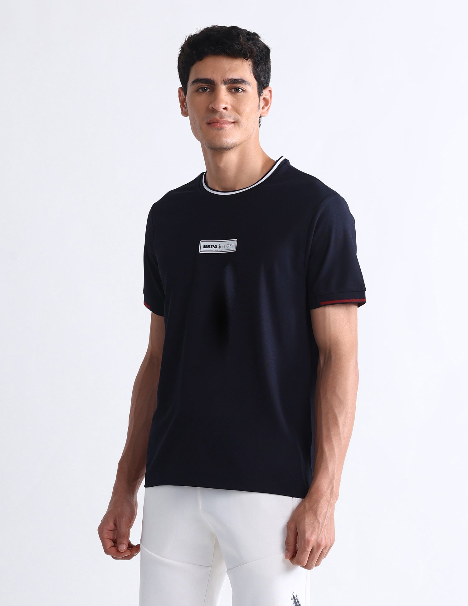 Solid Slim Fit T-Shirt Navy - U.S. Polo Assn. India | Large