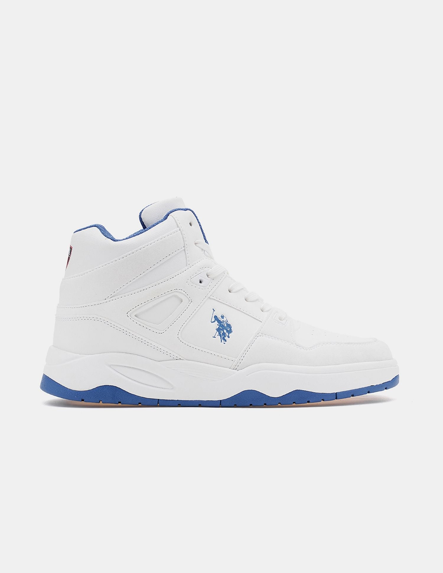 Men Bruce Mid Top Sneakers White - U.S. Polo Assn. India | Large