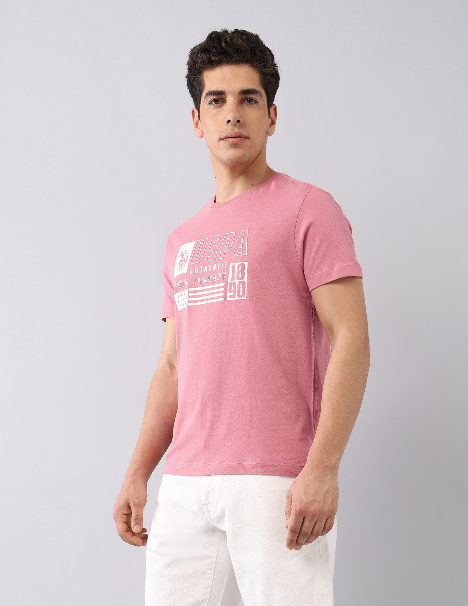 Brand Printed Summer In Med T-Shirt Pink - U.S. Polo Assn. India | Large
