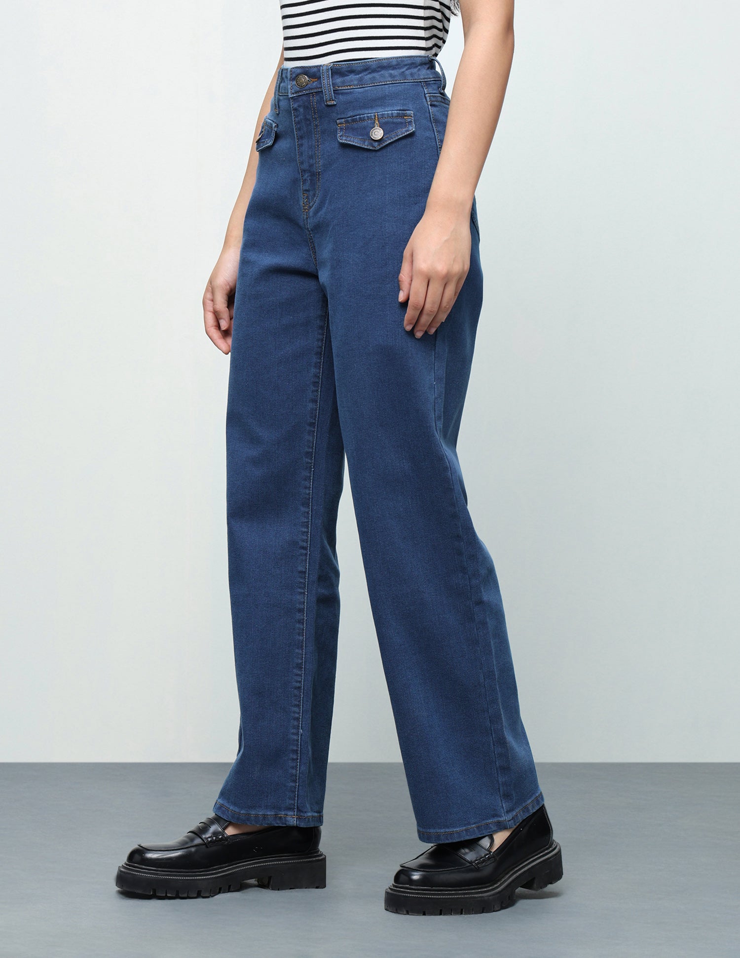 Straight Fit Blue Jeans Blue - U.S. Polo Assn. India | Large