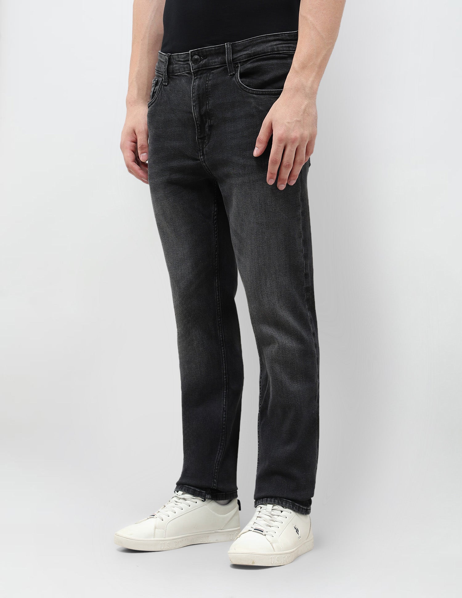 Harold Slim Straight Fit Black Jeans Black - U.S. POLO ASSN. | Large