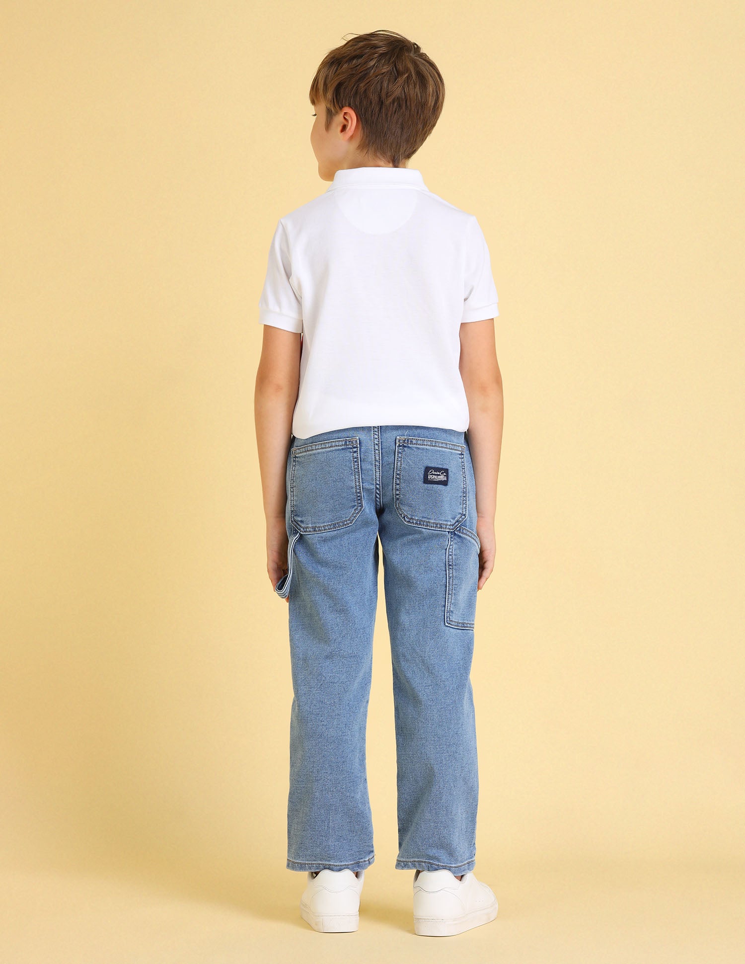 UKJEN564 LT. BLUE Boys Jeans Light Blue - U.S. POLO ASSN. | Large