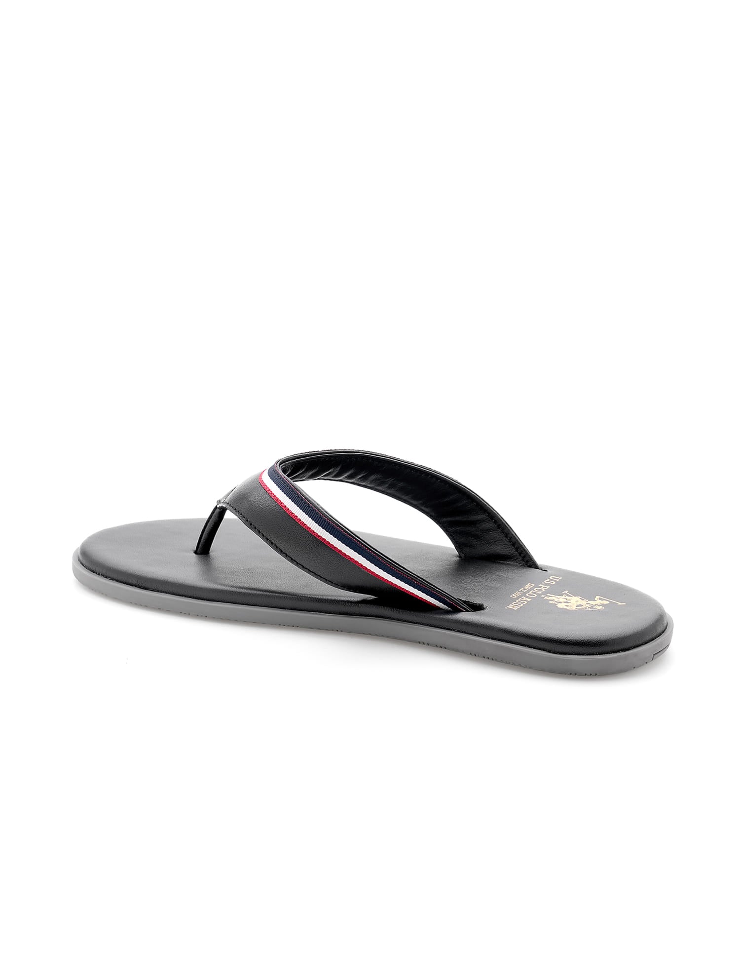 Men V-Strap Cornel Flip Flops Black - U.S. Polo Assn. India | Large