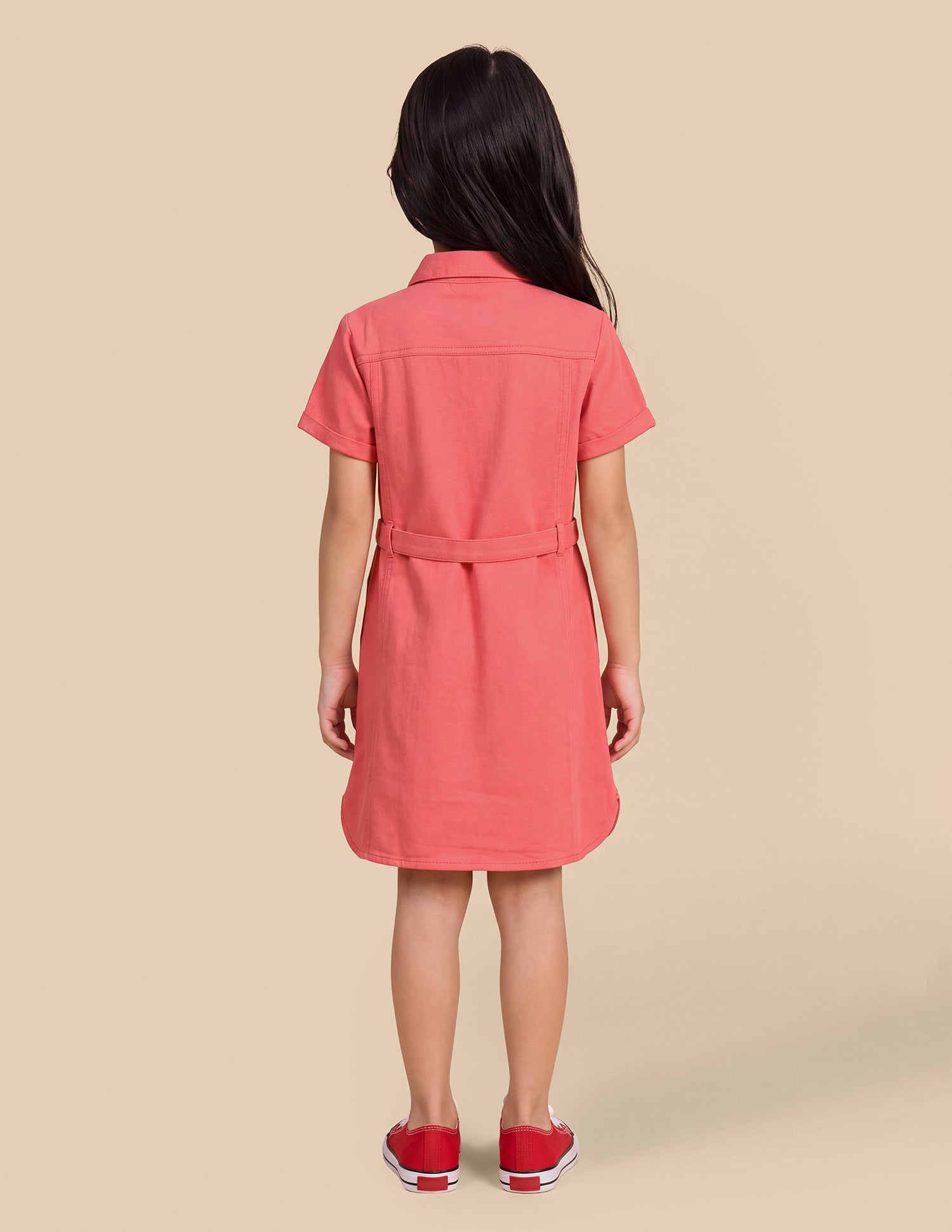 Solid Relaxed Fit Shirt Dress Slate Rose - U.S. Polo Assn. India | Large
