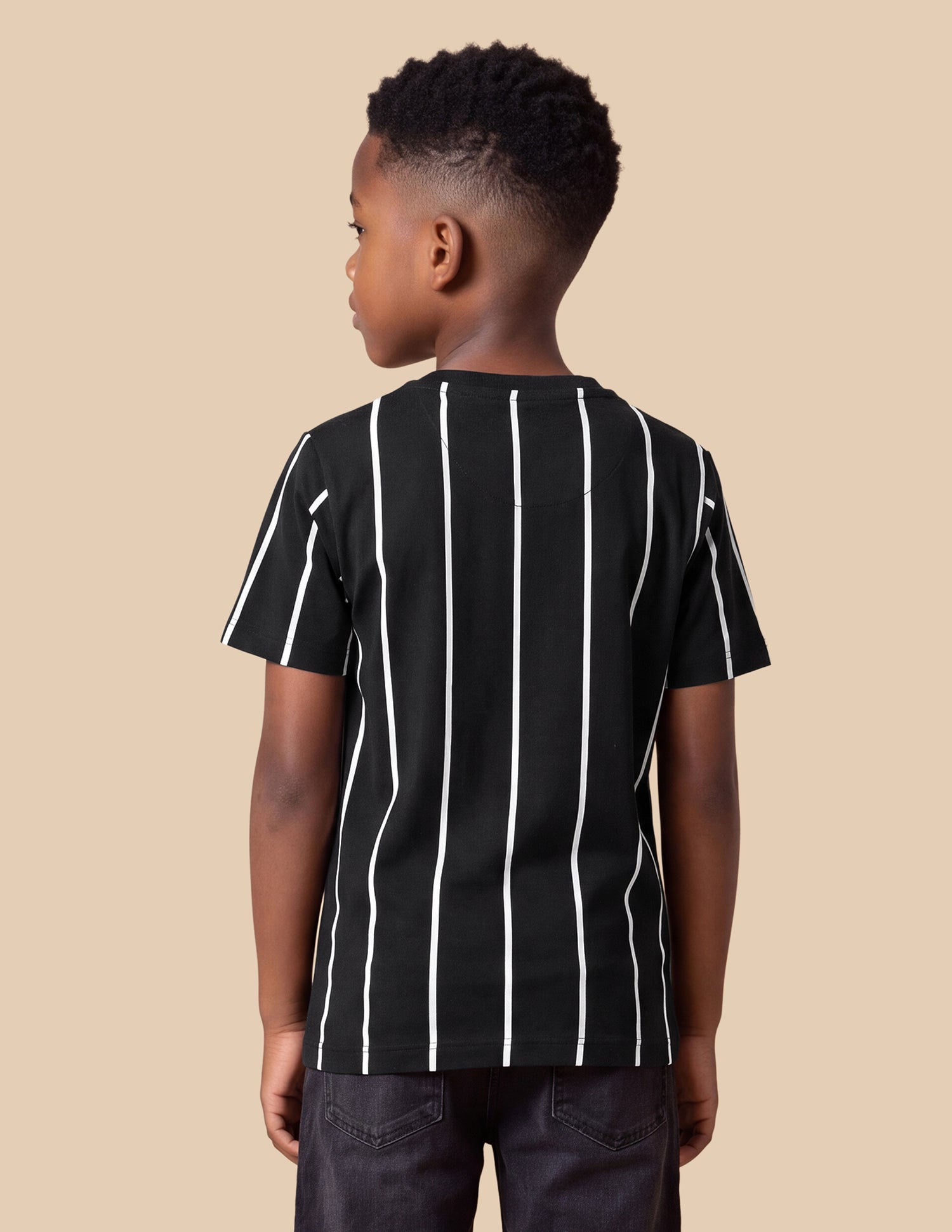 Vertical Striped Regular Fit T-Shirt Black - U.S. Polo Assn. India | Large