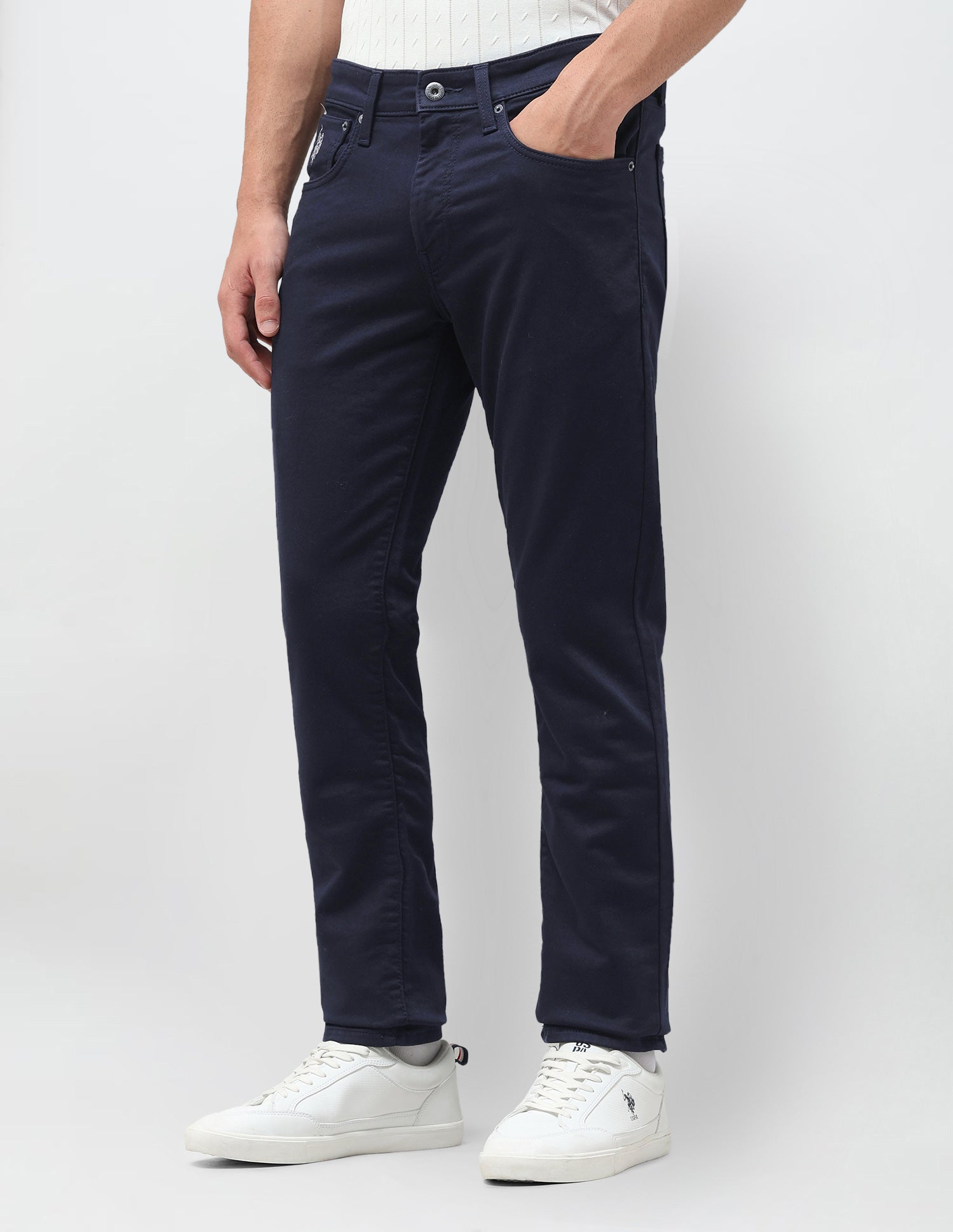 Brandon Slim Tapered Fit Blue Jeans Navy - U.S. Polo Assn. India | Large