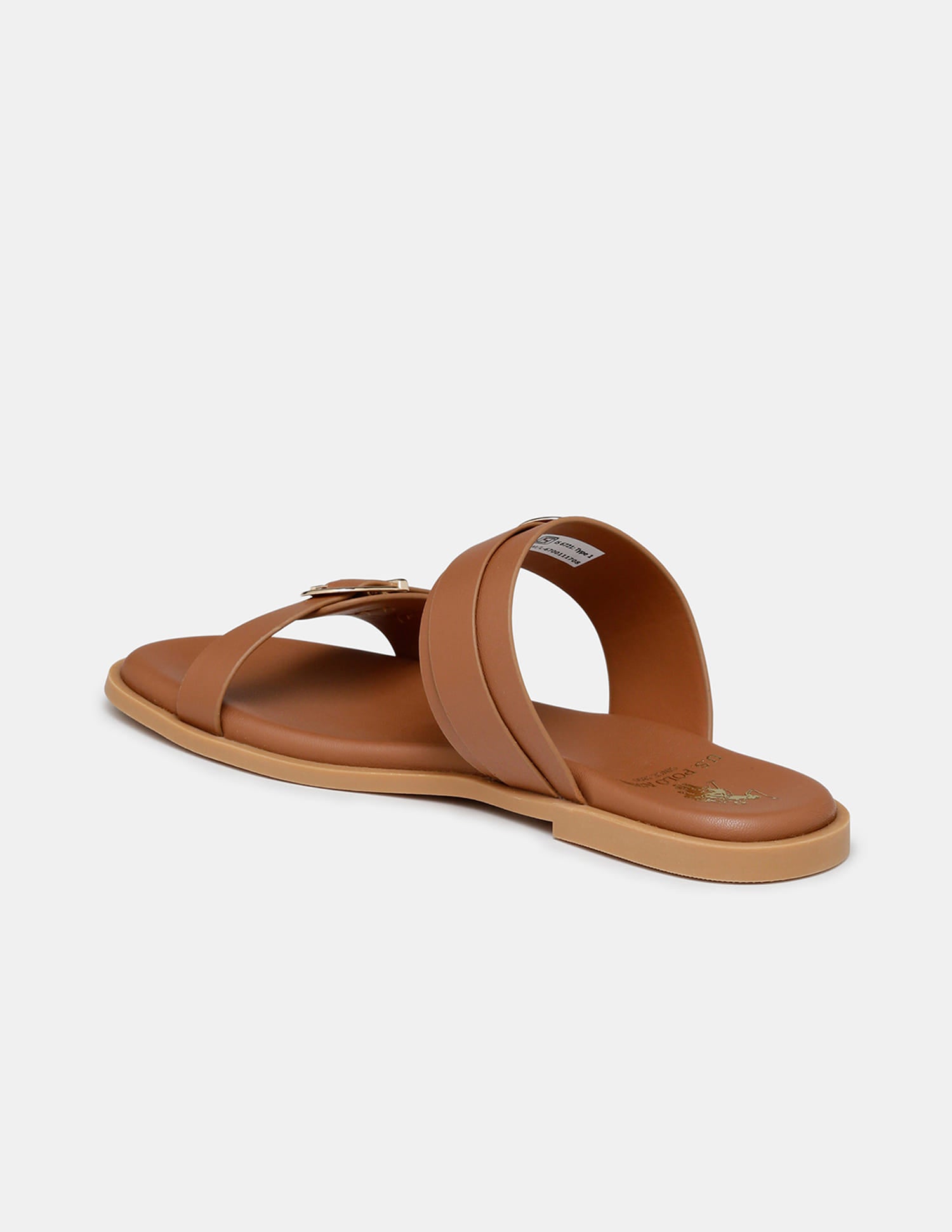 Women Jores Open Toe Buckle Sandals Tan - U.S. Polo Assn. India | Large