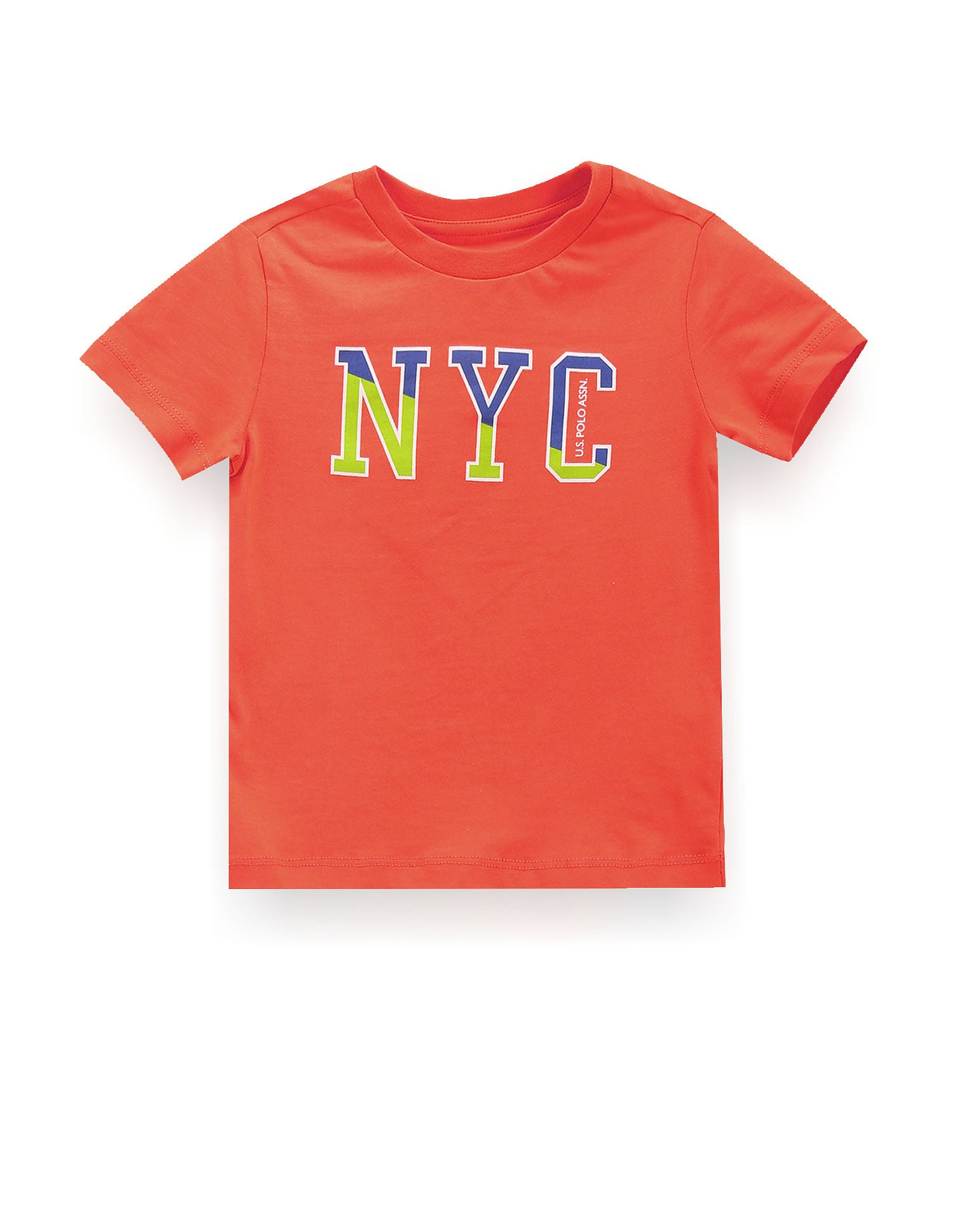 Boys Pure Cotton T-Shirt - Pack Of 2 White and Orange - U.S. POLO ASSN. | Large