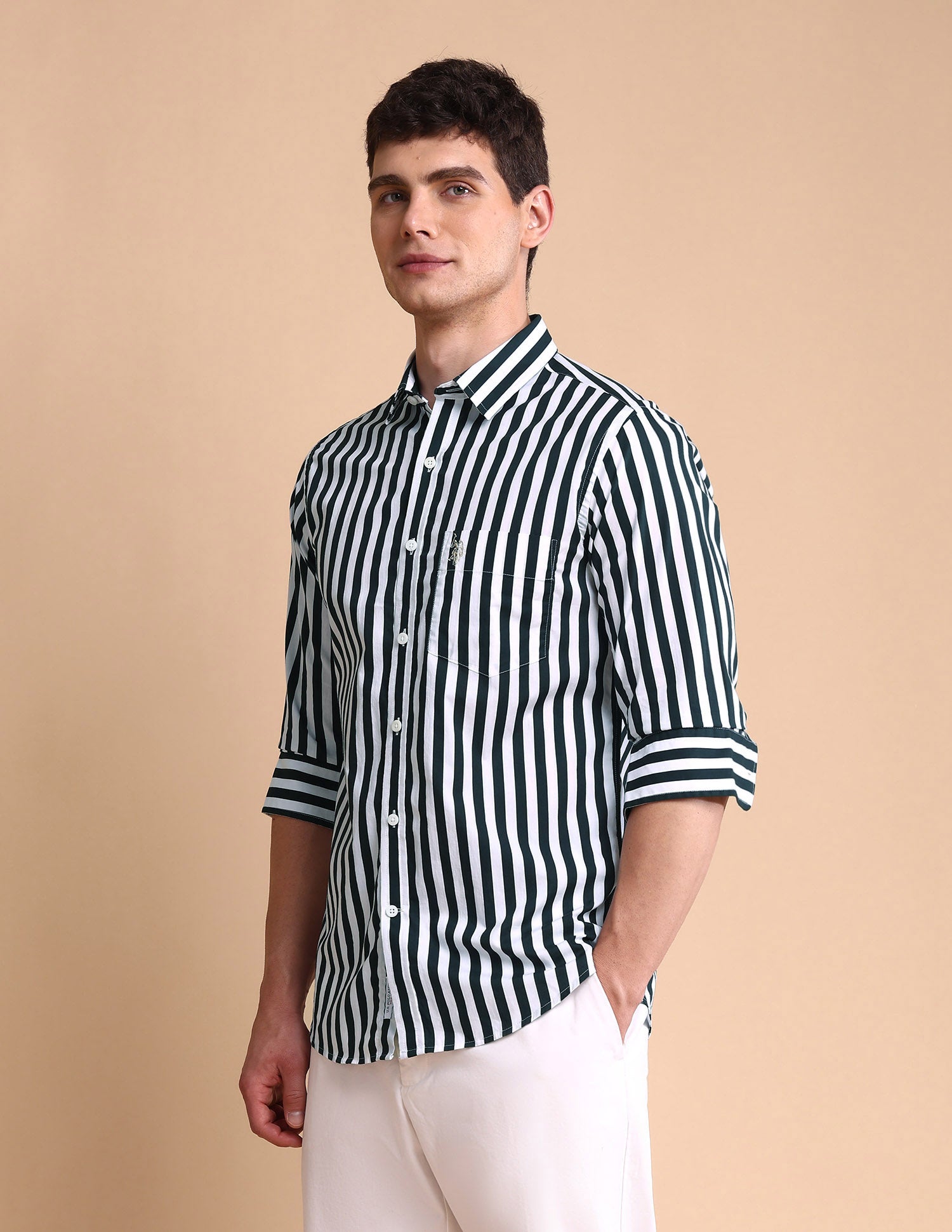 Vertical Striped Tailored Fit Shirt
