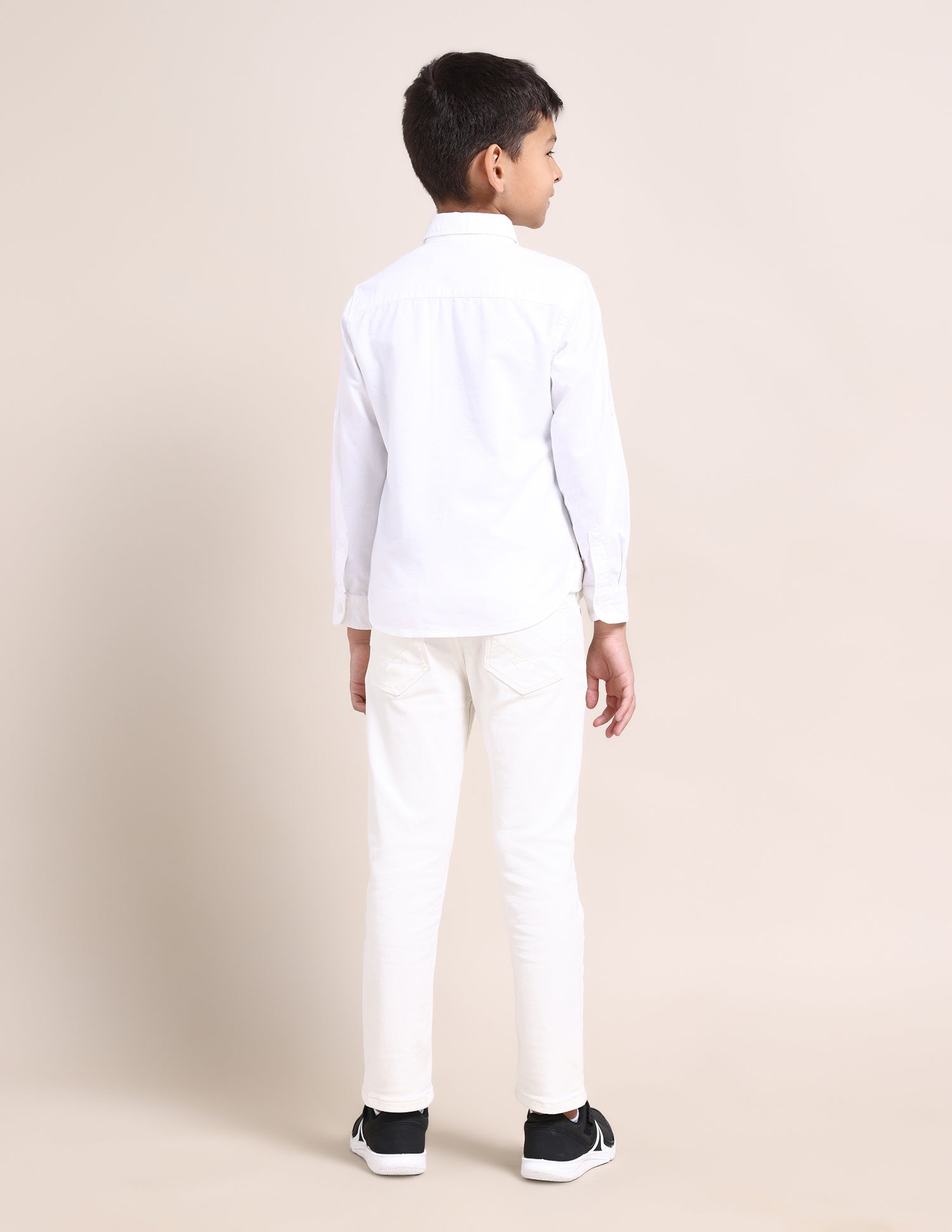 Boys Brand Stripe Cotton Shirt White - U.S. POLO ASSN. | Large