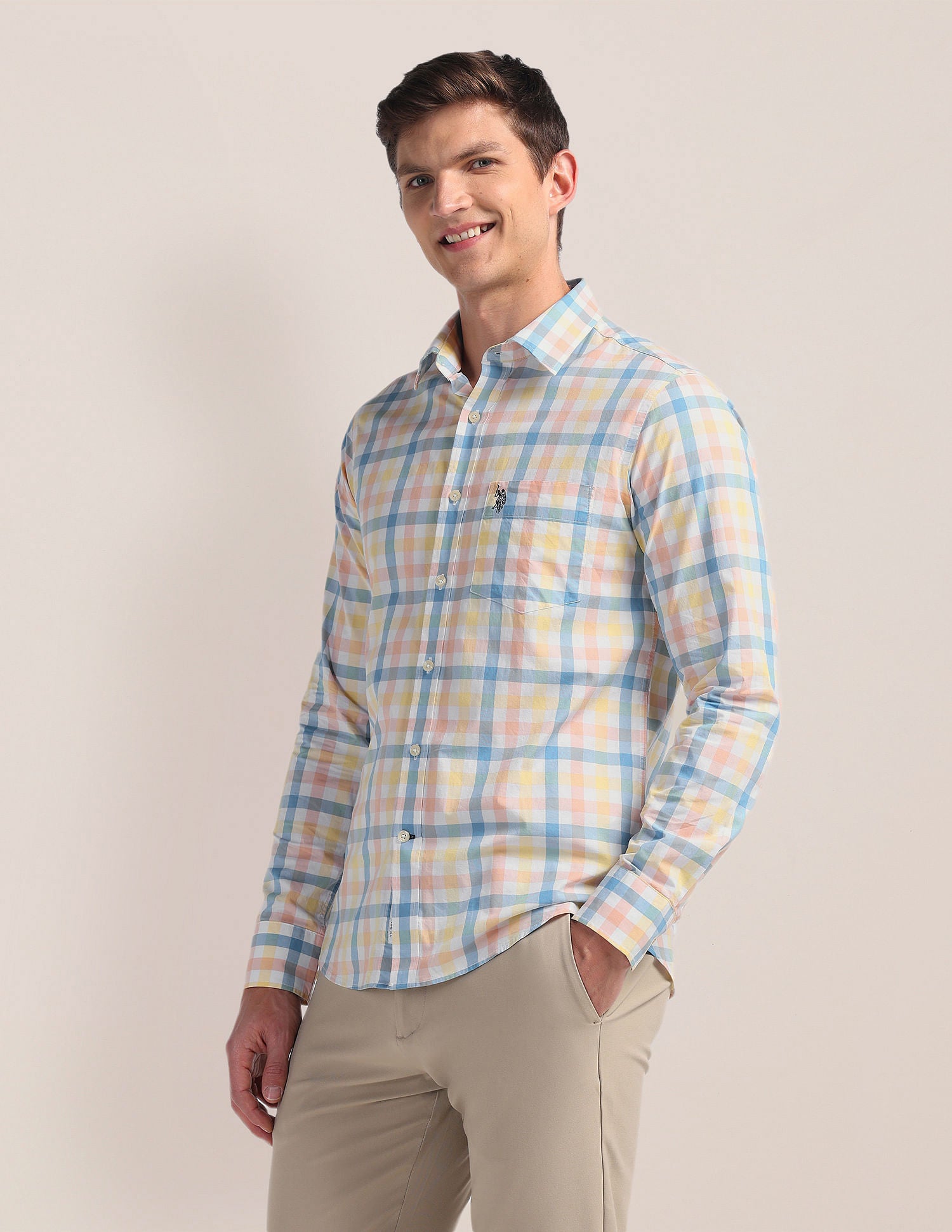 Tailored Gingham Check Shirt Multi-colour - U.S. Polo Assn. India | Large