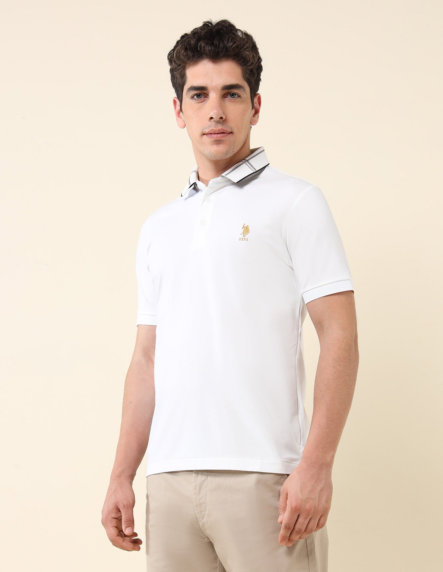 Solid Spring Fair Polo Shirt White - U.S. Polo Assn. India | Large
