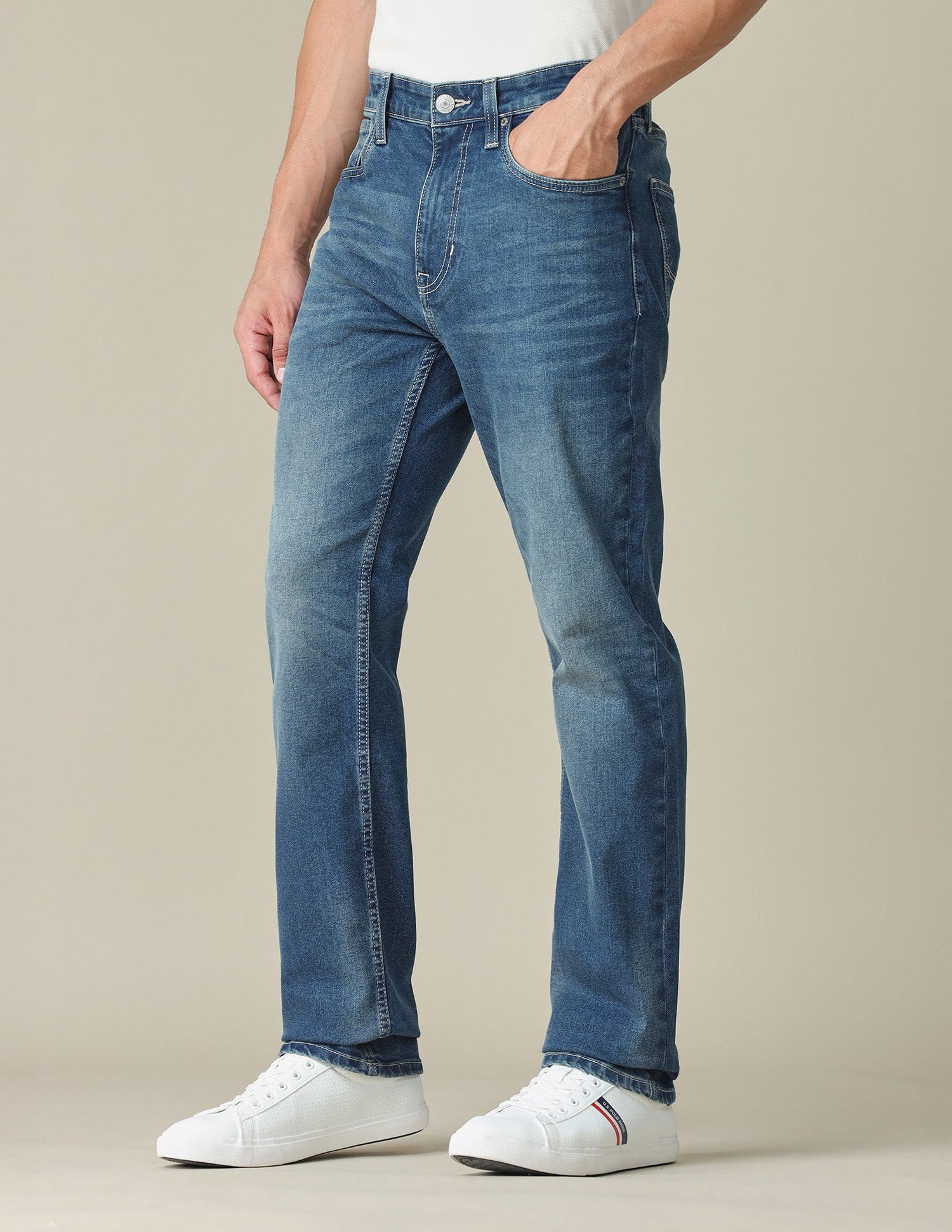 Harold Slim Straight Fit Blue Jeans Indigo - U.S. POLO ASSN. | Large