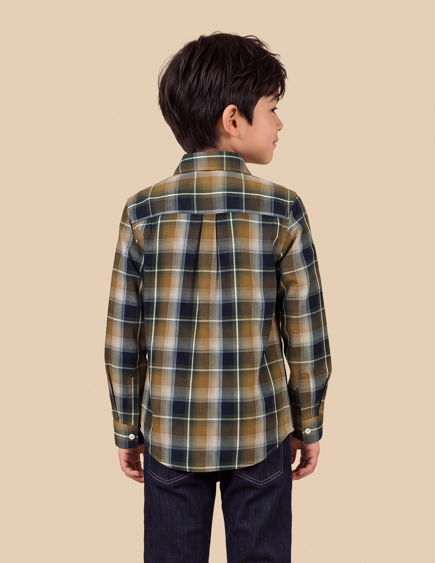 Plaid Checked Twill Shirt Mustard - U.S. Polo Assn. India | Large