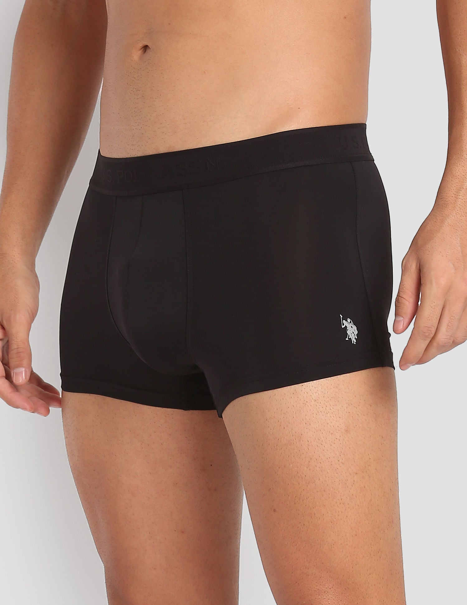 Nylon Stretch Moisture Wicking AT001 Active Trunks - Pack Of 1 Black - U.S. POLO ASSN. | Large