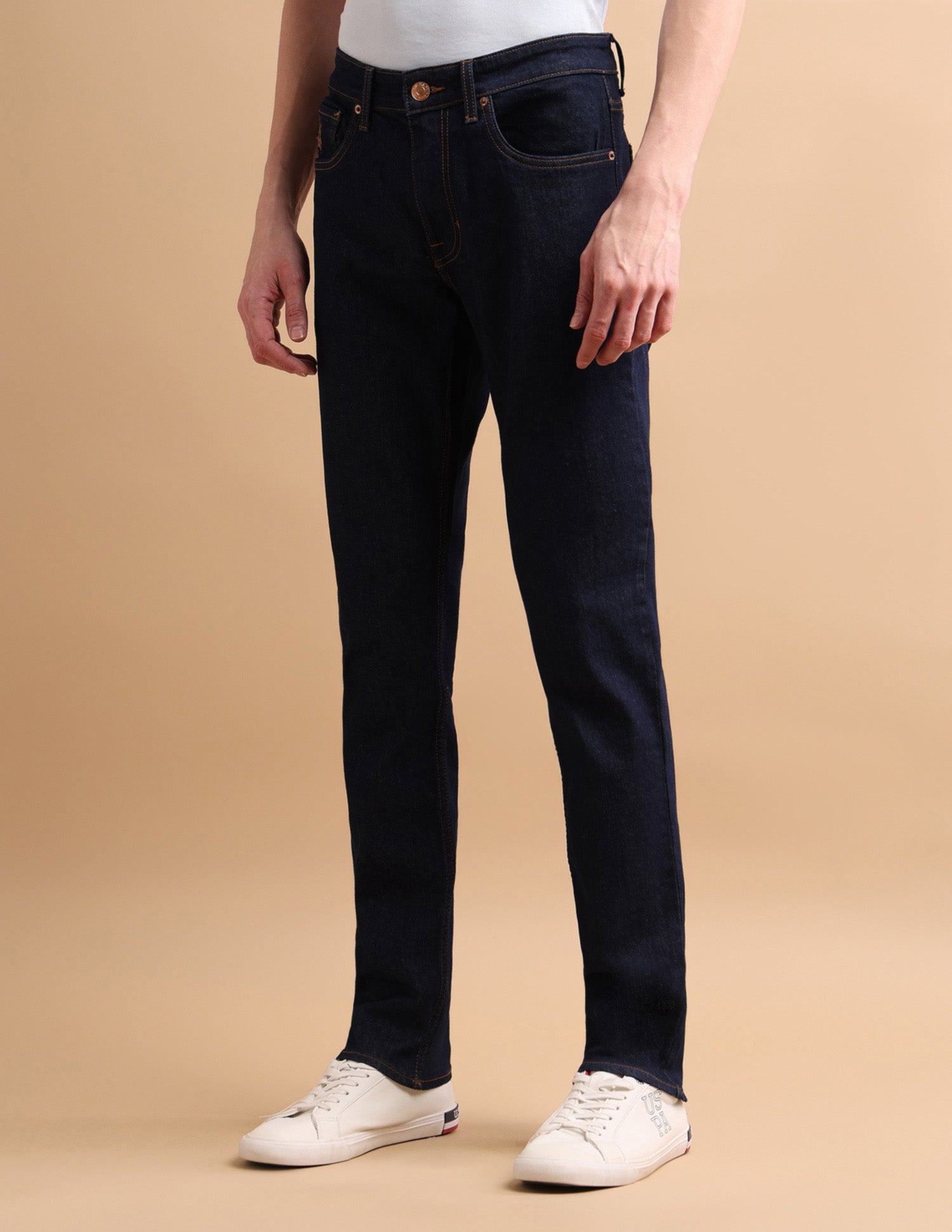 Brandon Slim Tapered Fit Blue Jeans Blue - U.S. POLO ASSN. | Large