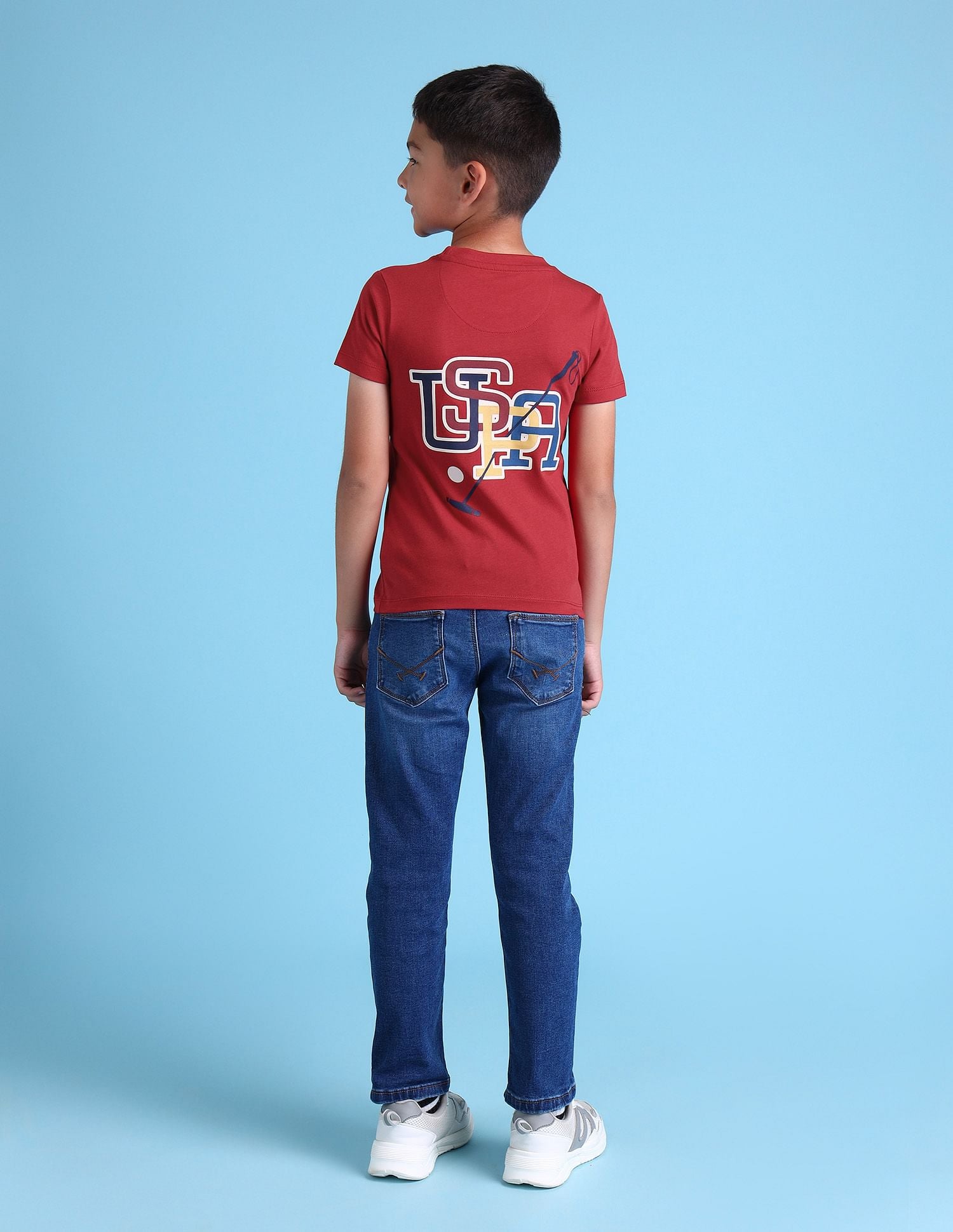 Boys Brand Printed T-Shirt Maroon - U.S. POLO ASSN. | Large