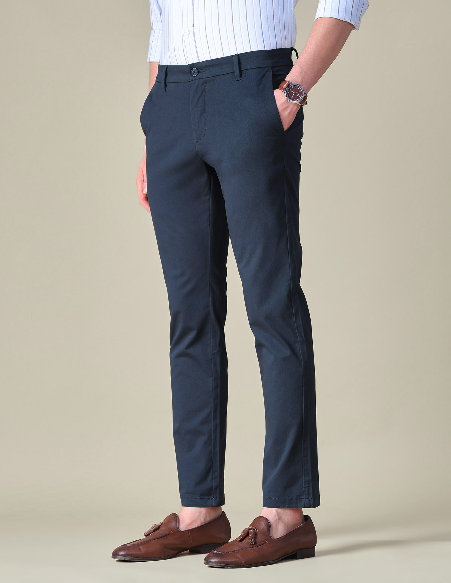 Twill Denver Slim Fit Trousers Navy - U.S. POLO ASSN. | Large