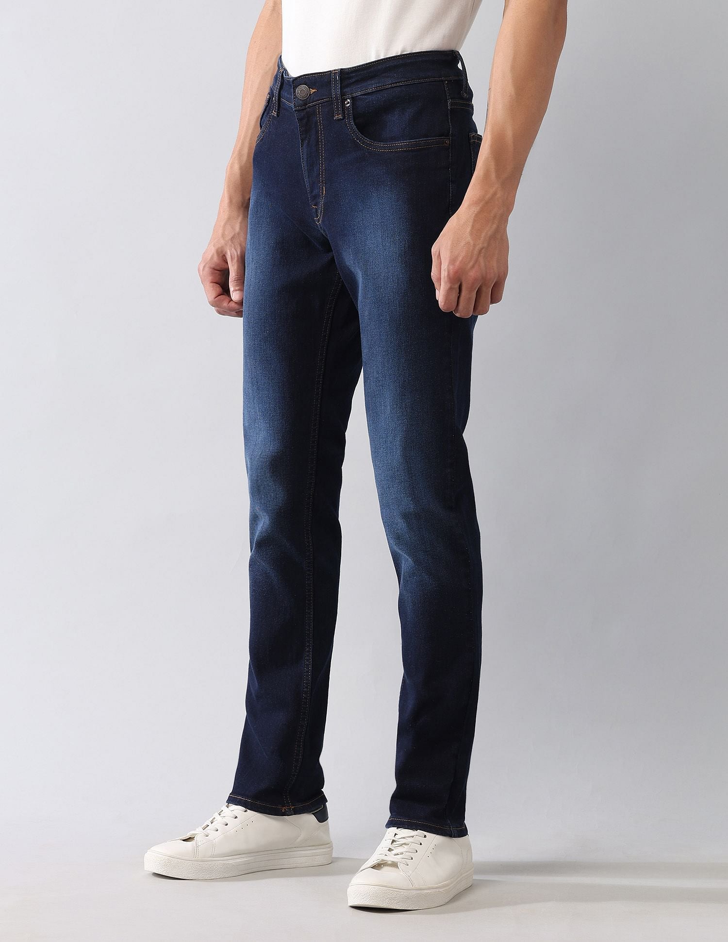 Brandon Slim Tapered Fit Blue Jeans Blue - U.S. POLO ASSN. | Large