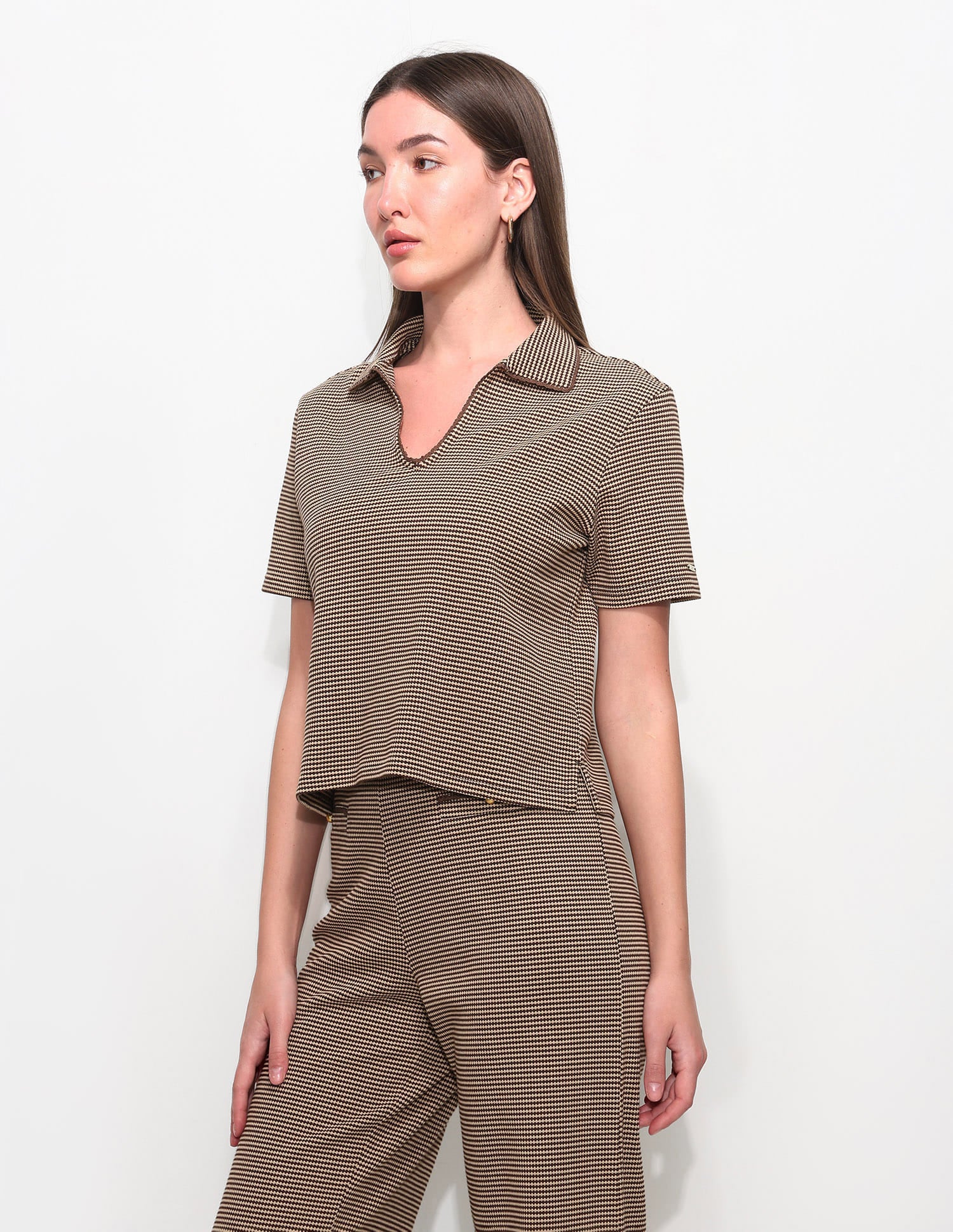 Relaxed Fit Textured Polo Shirt Brown - U.S. Polo Assn. India | Large