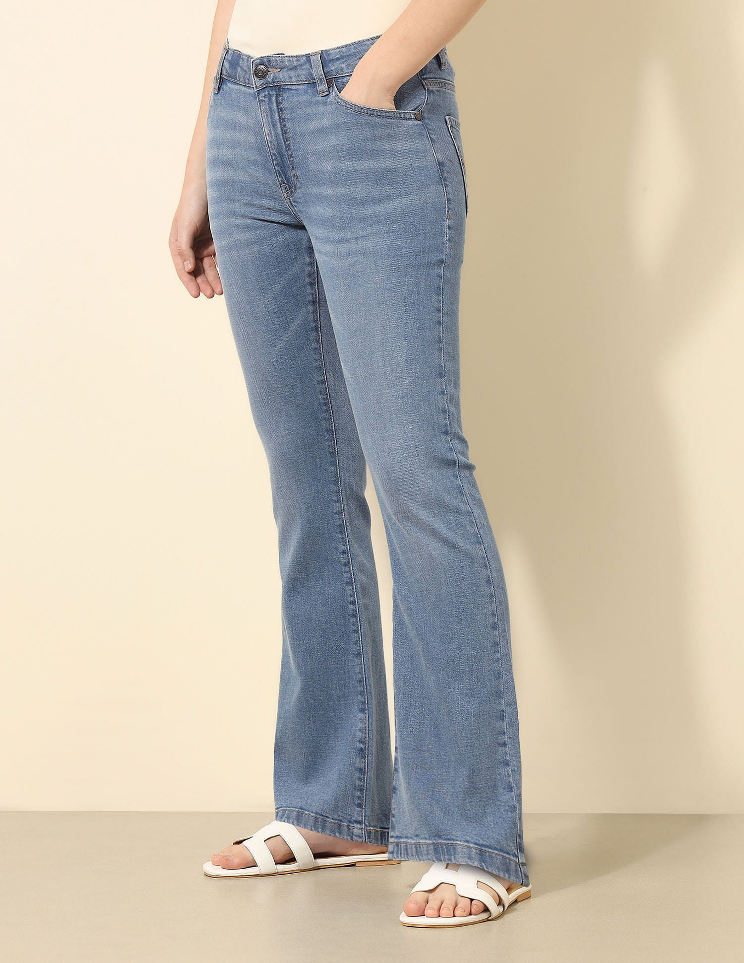 Mid-Rise Skinny Bootcut Jeans Blue - U.S. Polo Assn. India | Large