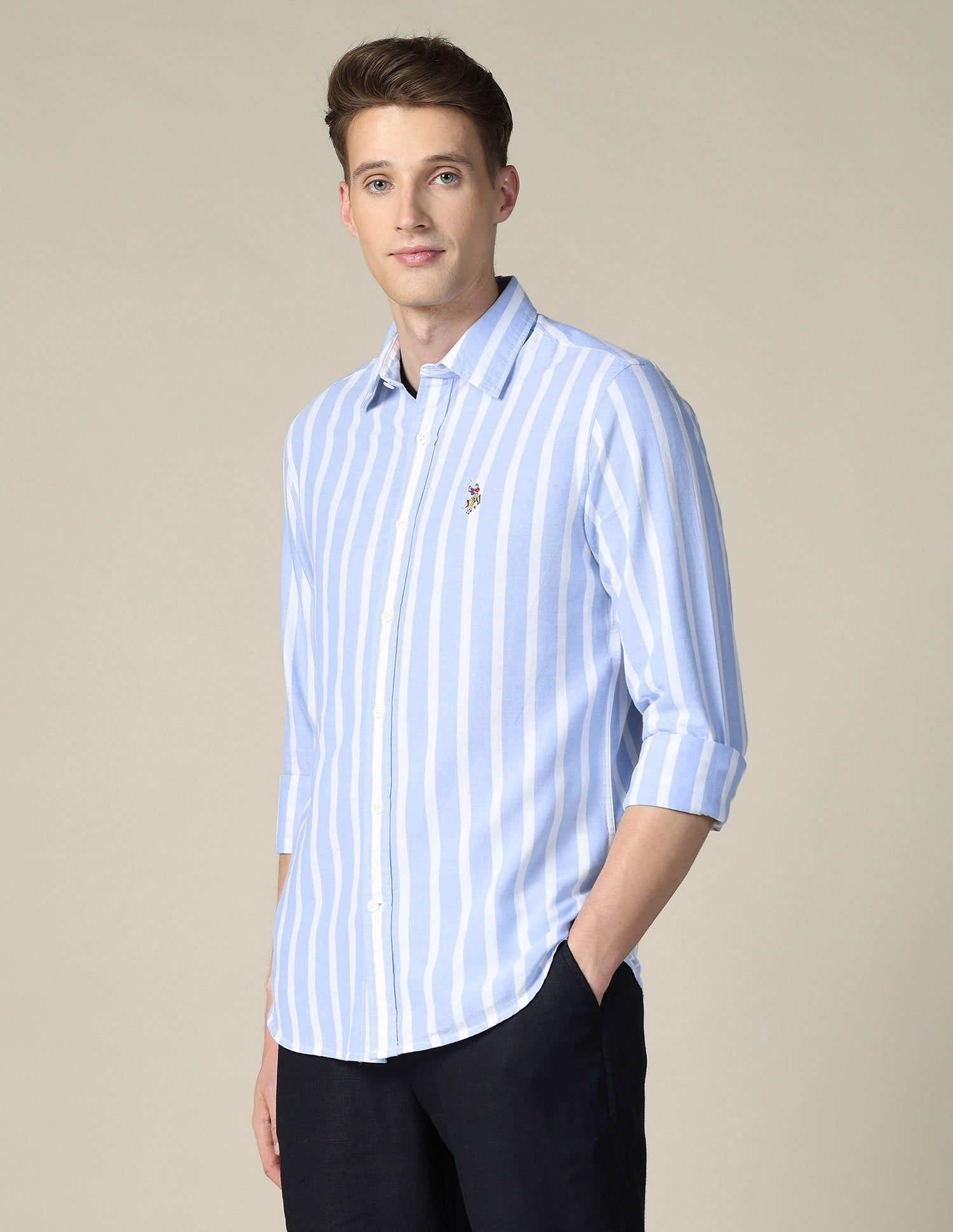 Tailored Fit Oxford Shirt Blue - U.S. POLO ASSN. | Large