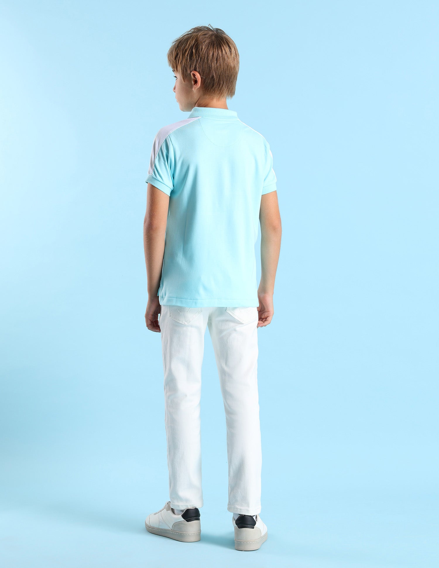 Boys Brand Printed Regular Fit Polo Shirt Light Blue - U.S. POLO ASSN. | Large