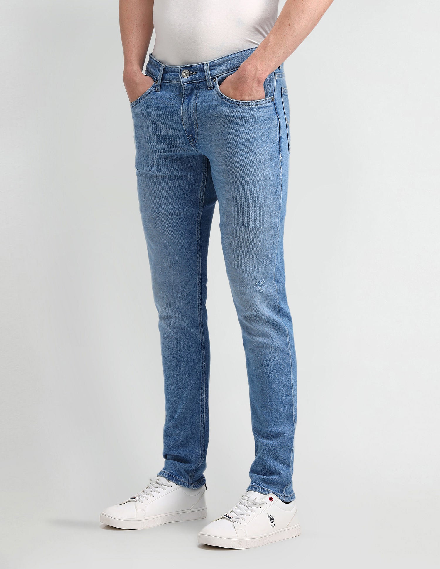 Brandon Slim Tapered Blue Jeans Blue - U.S. Polo Assn. India | Large