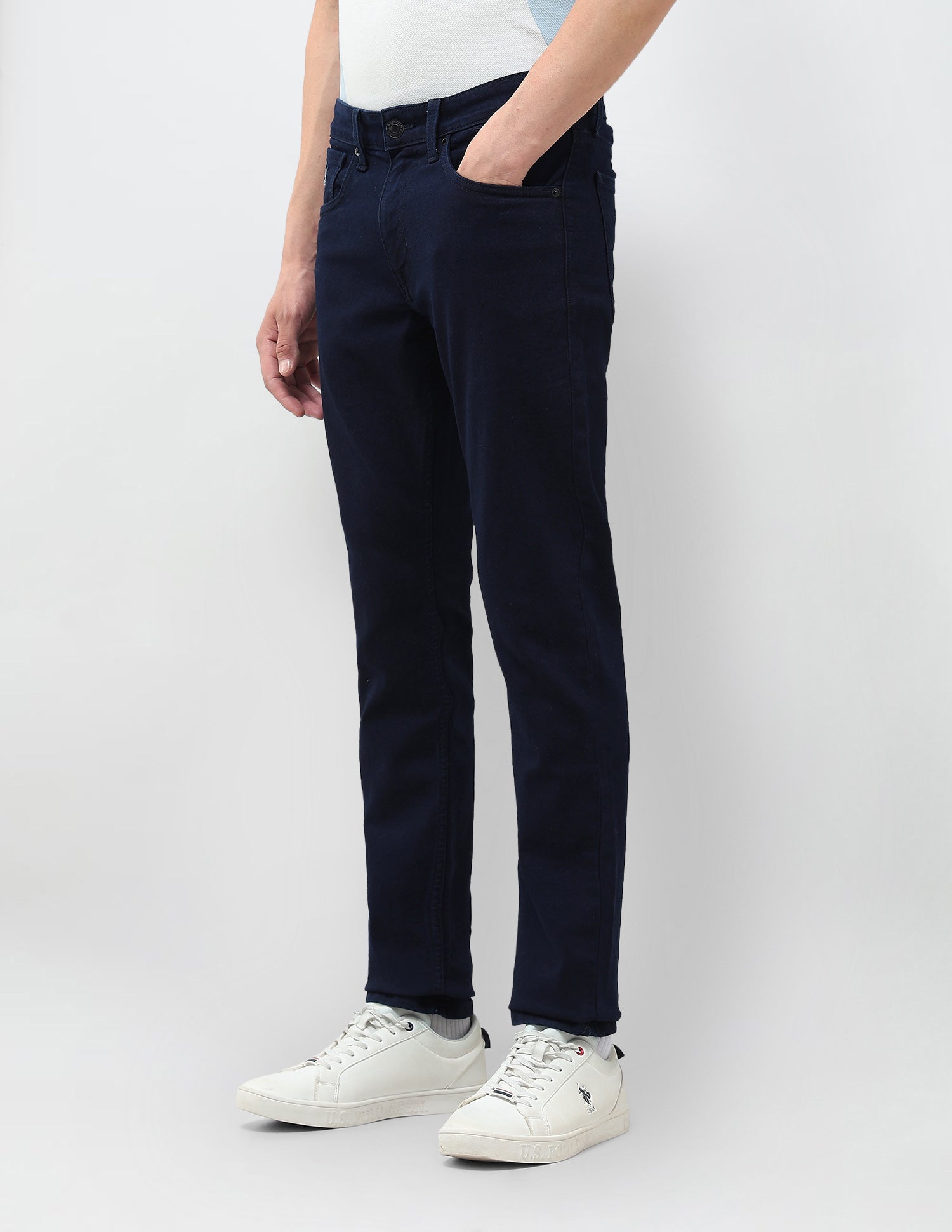 Brandon Slim Tapered Fit Blue Jeans Indigo - U.S. POLO ASSN. | Large