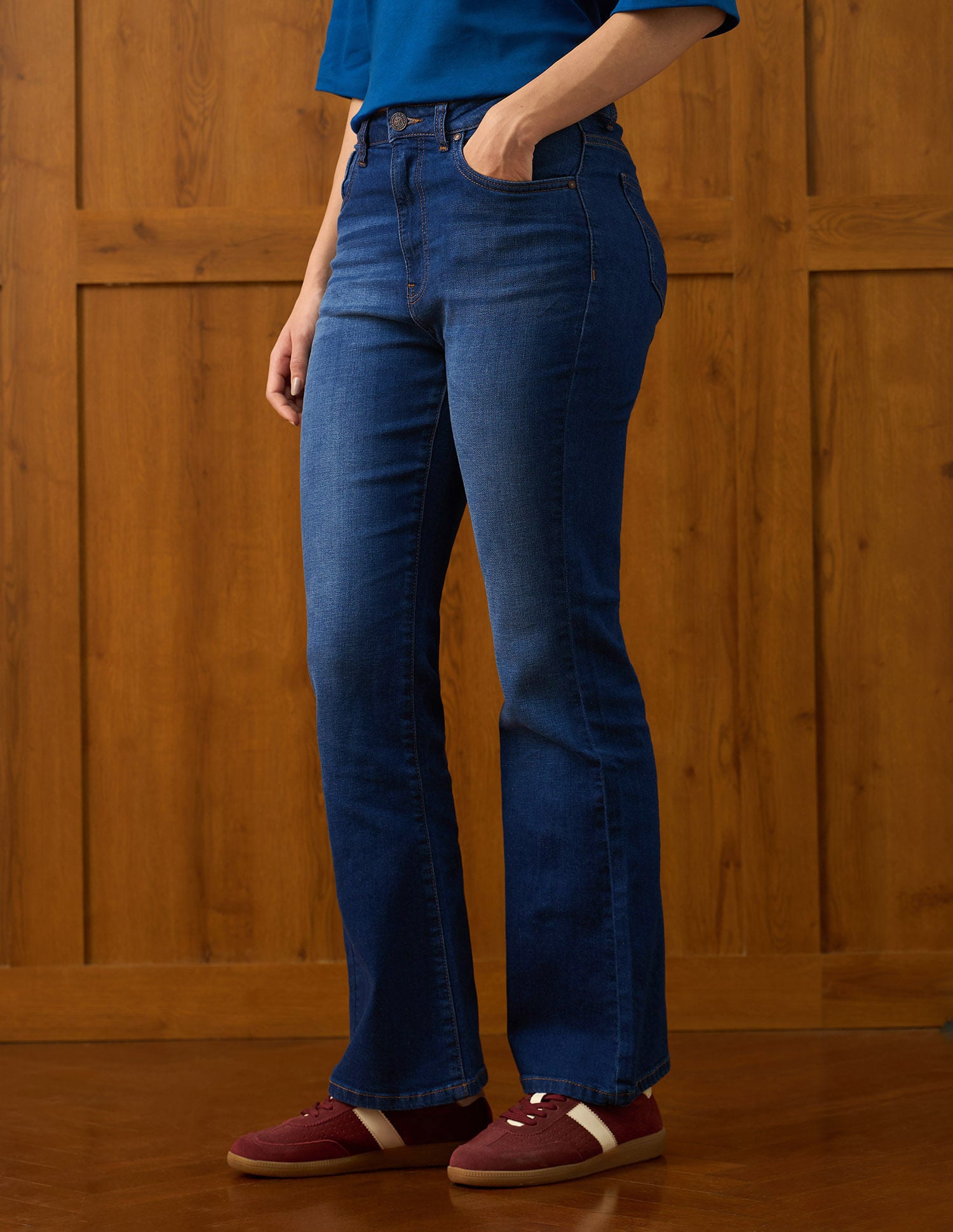 High Rise Bootcut Jeans Dark Blue - U.S. POLO ASSN. | Large