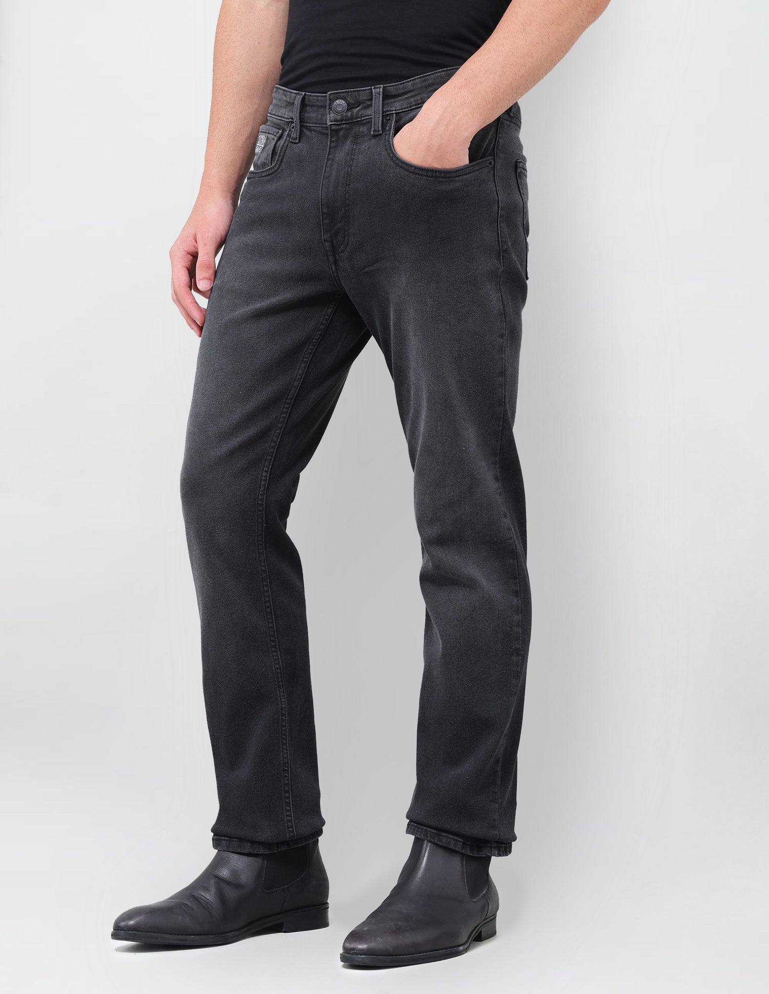 Harold Slim Straight Fit Black Jeans Black - U.S. Polo Assn. India | Large