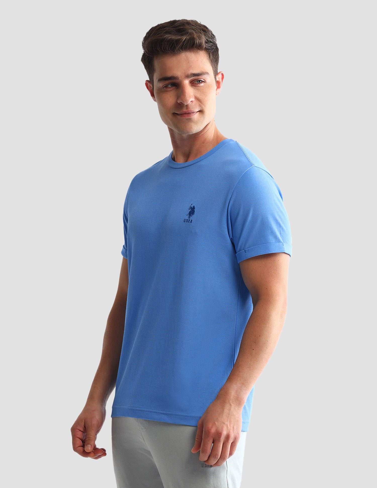 Solid Comfort Fit Loungewear T-Shirt Mirage Gray - U.S. POLO ASSN. | Large