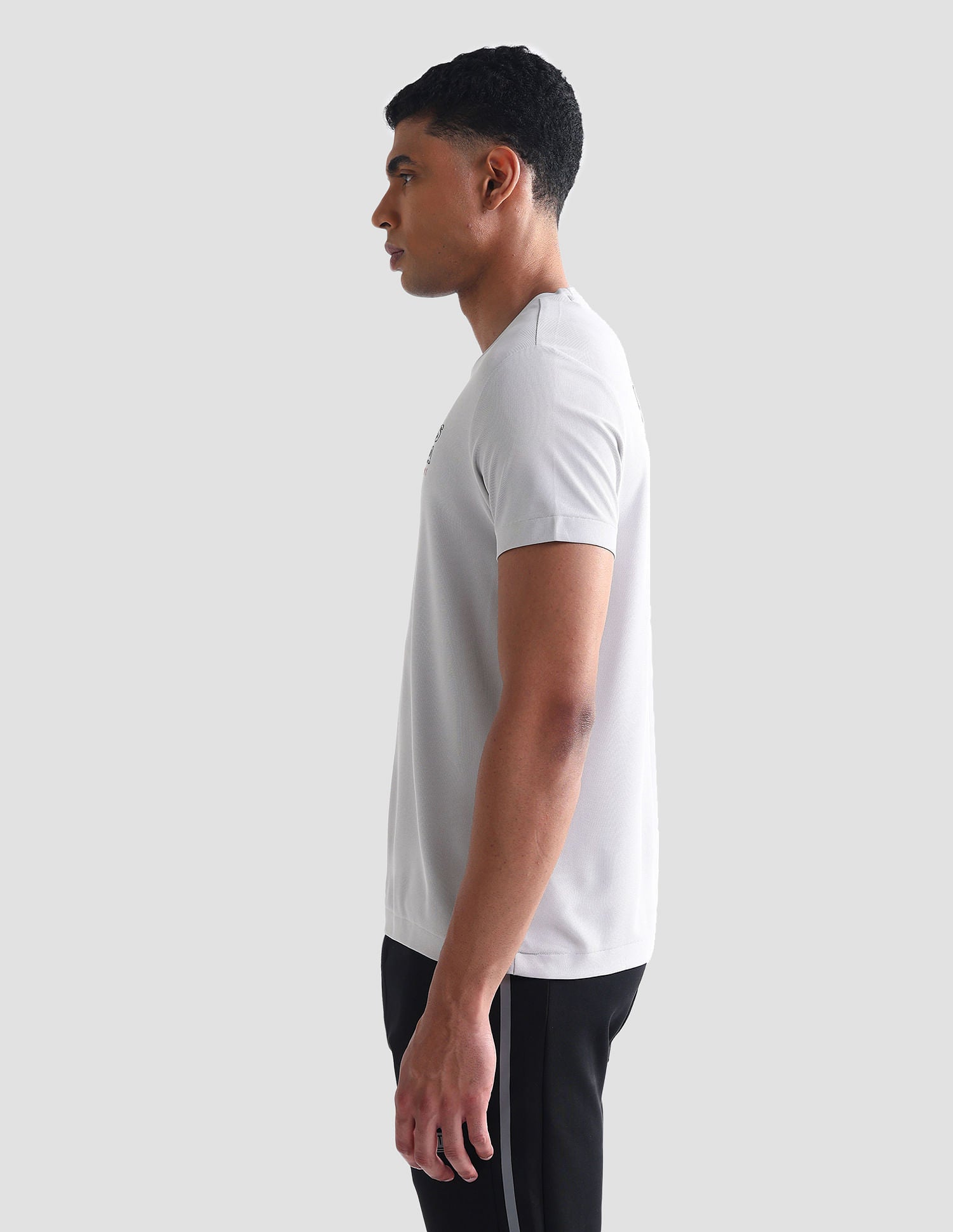 Rear Typographic Print Slim Fit T-Shirt Grey - U.S. Polo Assn. India | Large