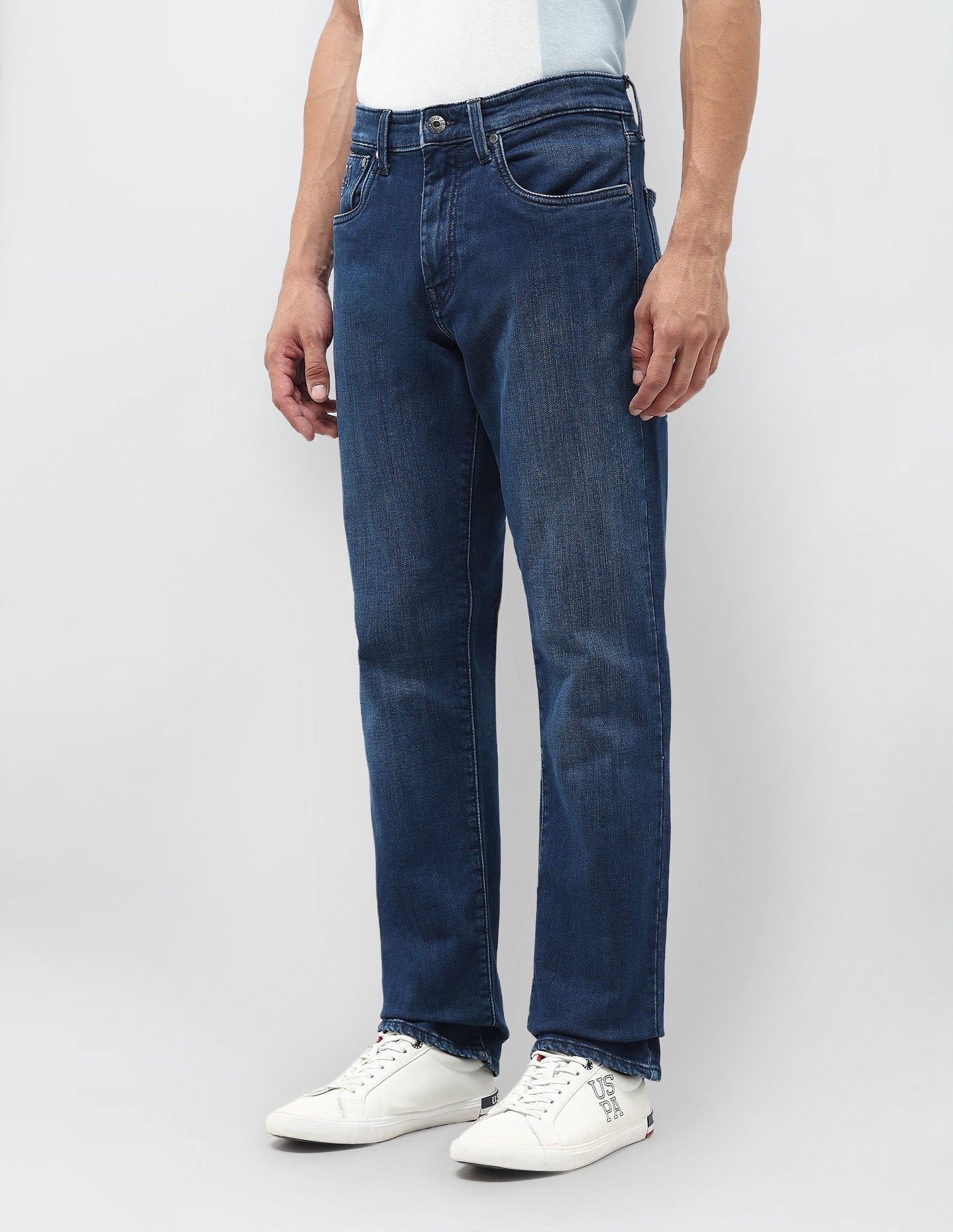 Harold Slim Straight Fit Blue Jeans Dark Wash - U.S. POLO ASSN. | Large