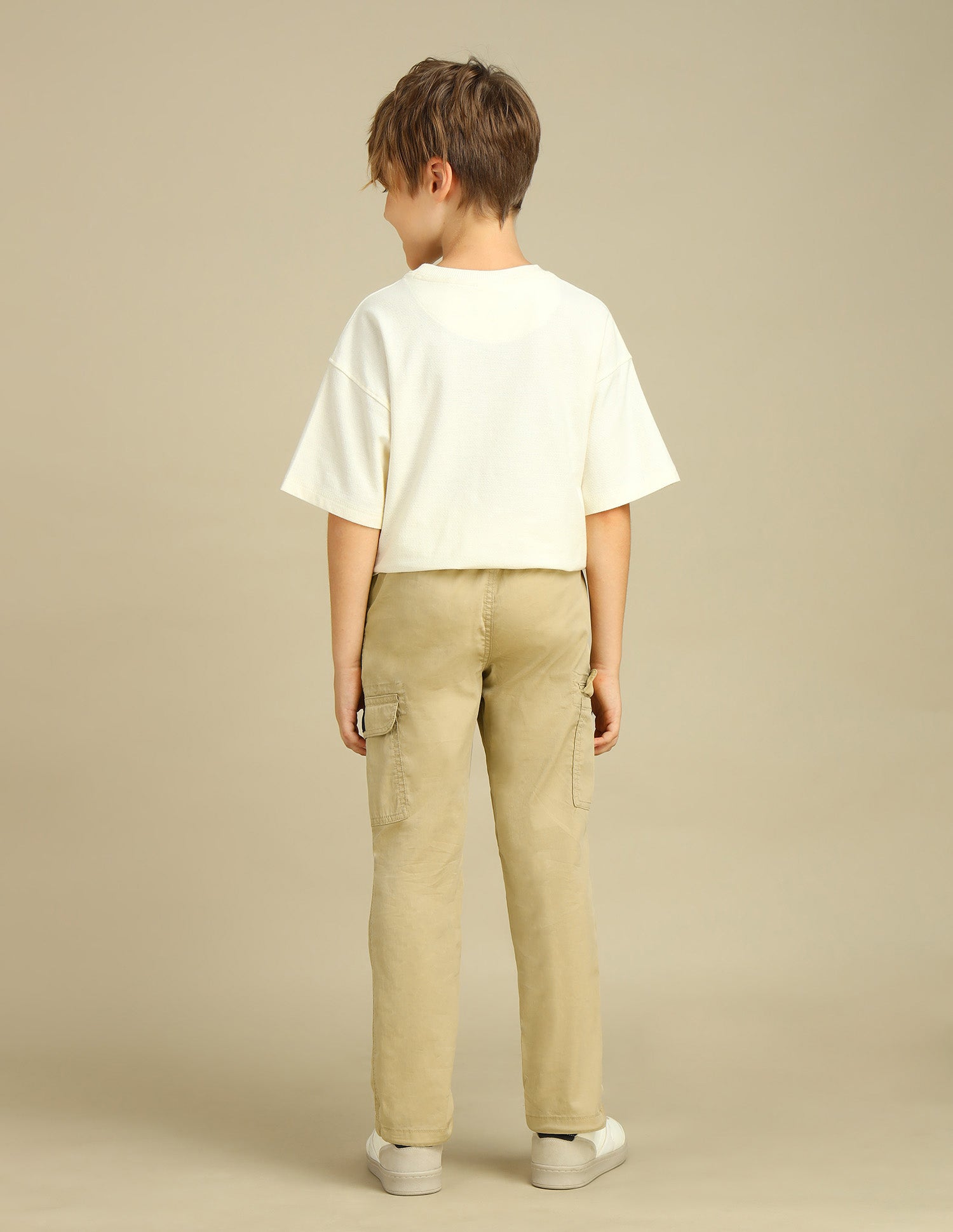 Boys Regular Fit Cargo Trousers Khaki - U.S. POLO ASSN. | Large