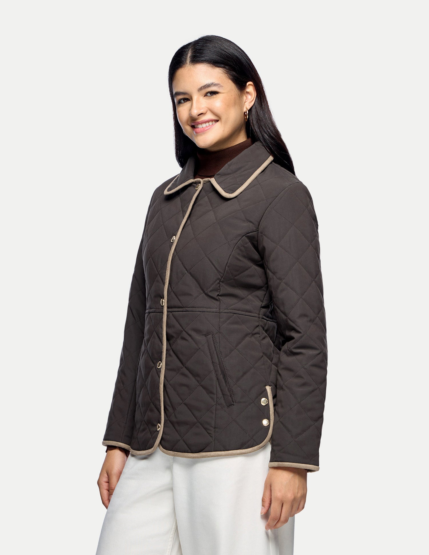 Suede Puffer Jacket Dark Brown - U.S. Polo Assn. India | Large