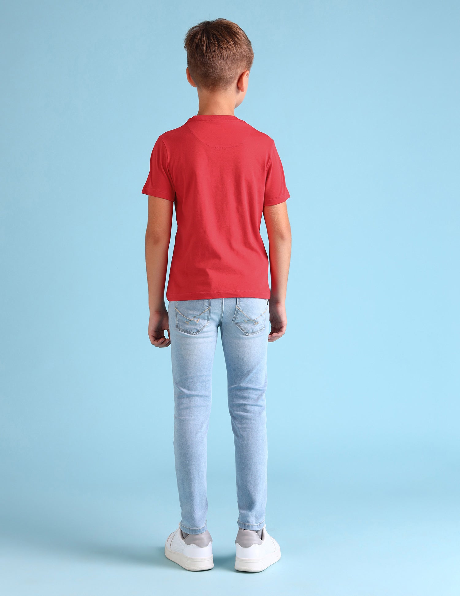 Boys Brand Printed Regular Fit T-Shirt Maroon - U.S. POLO ASSN. | Large