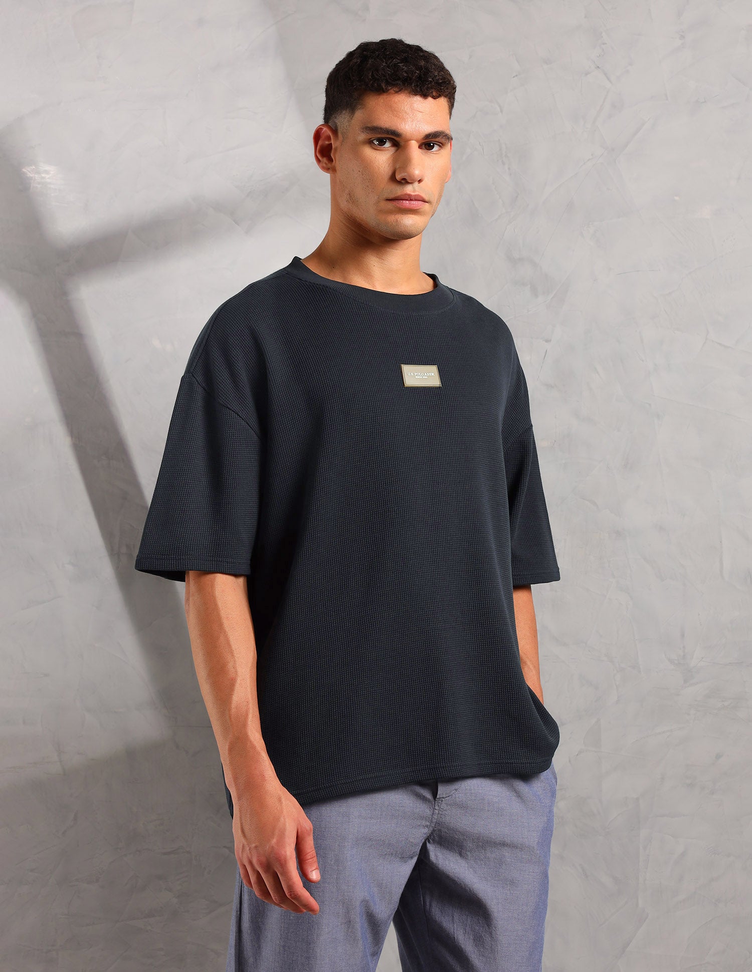 Oversized Fit Cotton PE001 Lounge T-Shirt - Pack Of 1 Navy - U.S. POLO ASSN. | Large