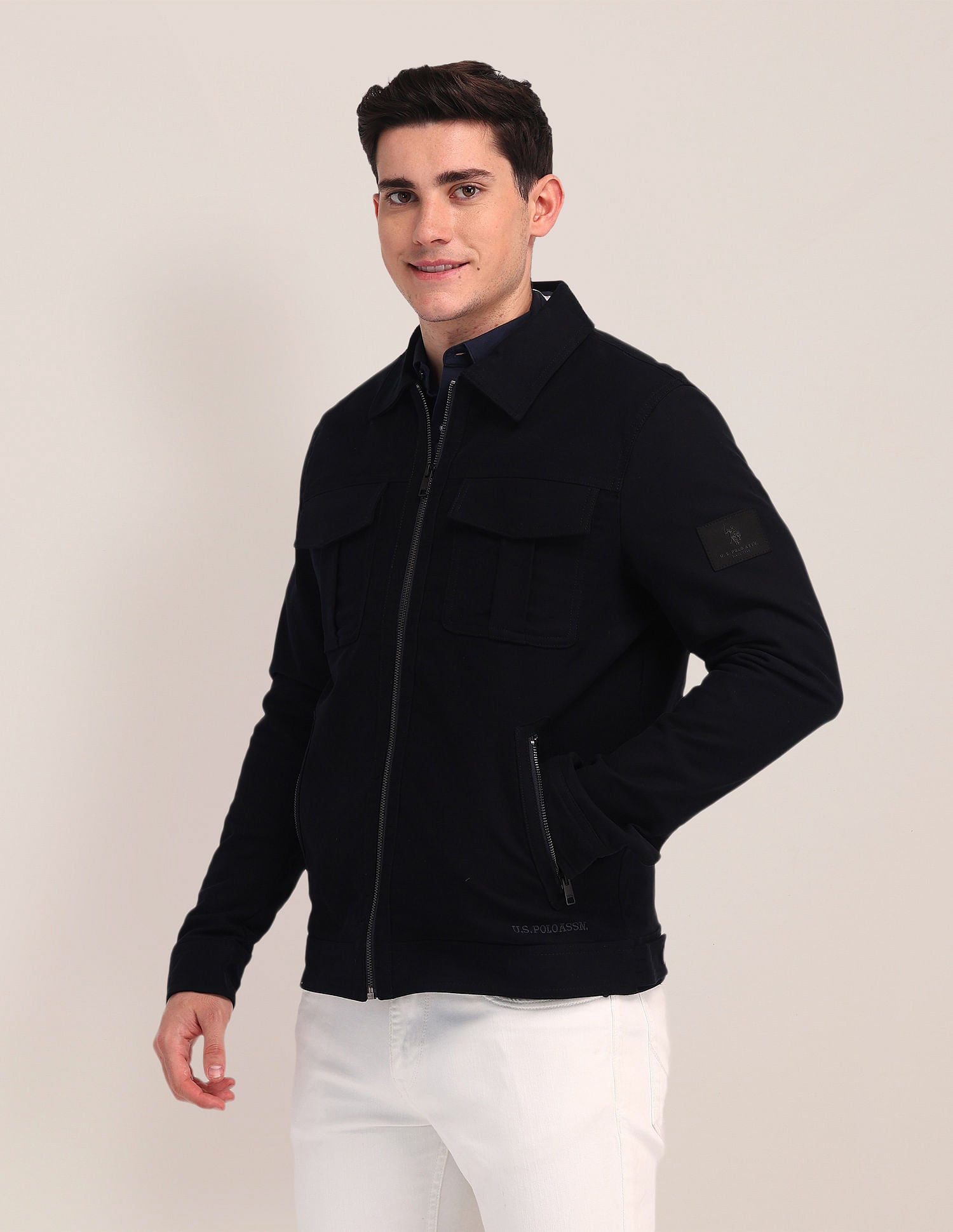 High Neck Padded Jacket Navy - U.S. Polo Assn. India | Large