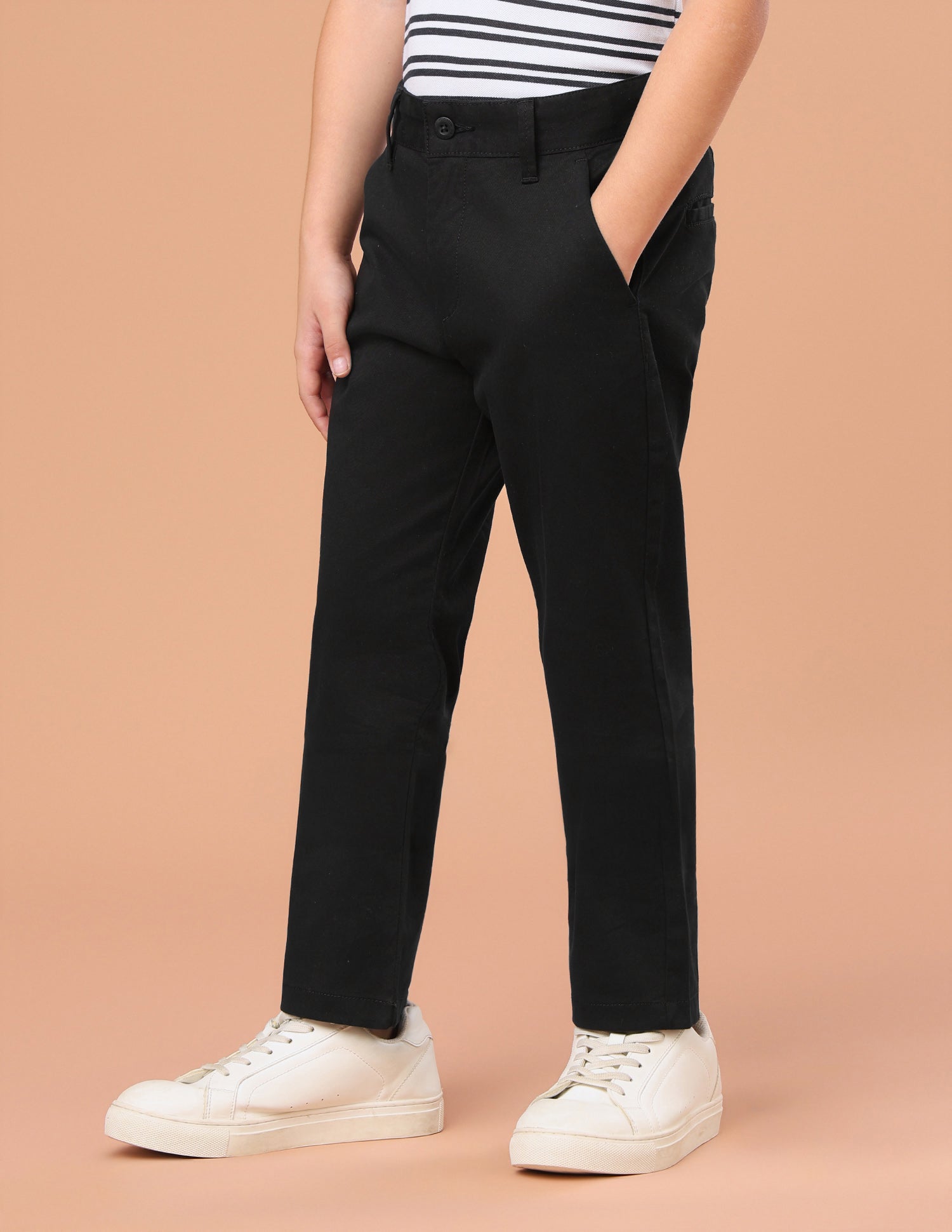 Twill Slim Fit Chinos Black - U.S. Polo Assn. India | Large