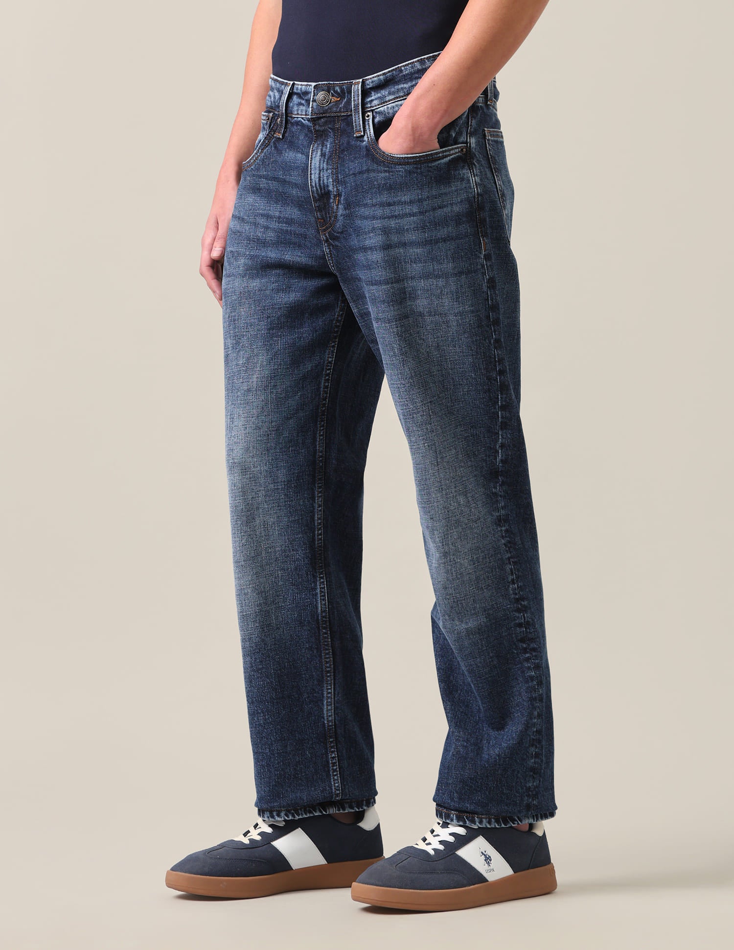 Shawn Relaxed Fit Jeans Dark Blue - U.S. Polo Assn. India | Large