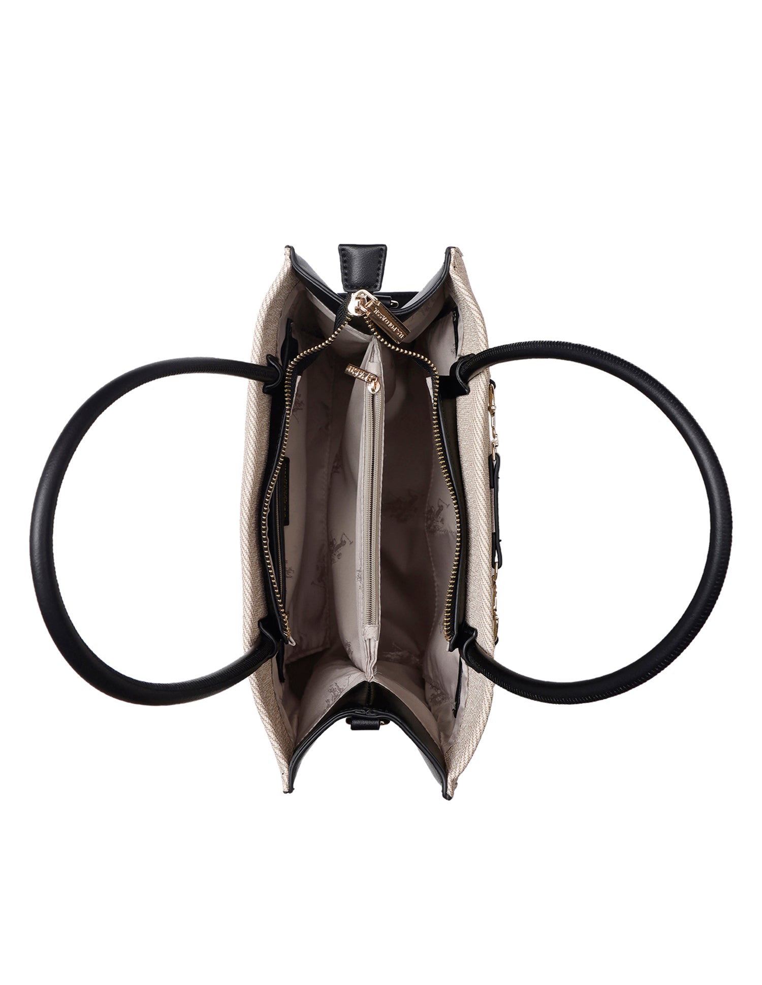 Women Alina Colour Blocked Satchel Bag Black - U.S. POLO ASSN. | Large