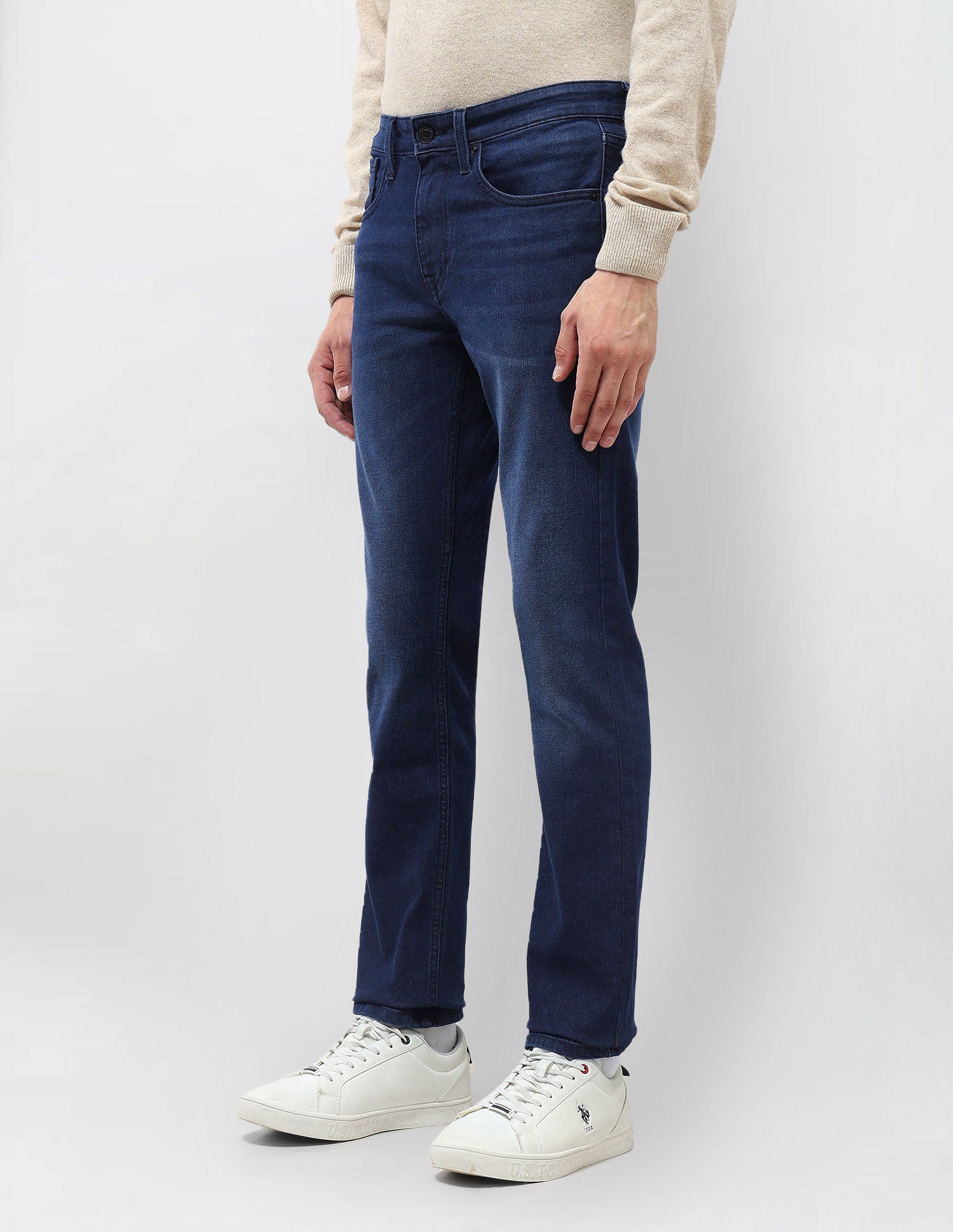 Regallo Skinny Fit Mid Rise Jeans Indigo - U.S. Polo Assn. India | Large