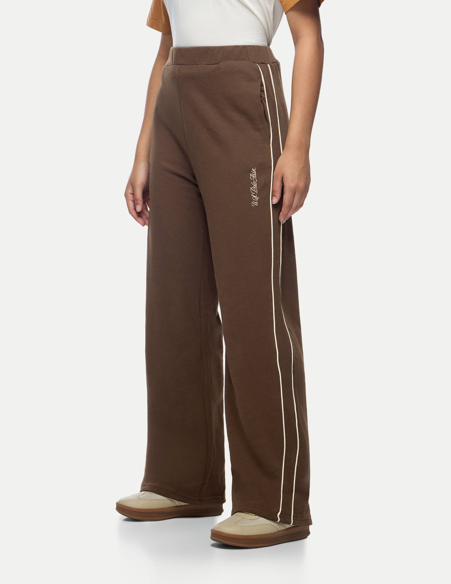 High Rise Straight Trousers Brown - U.S. Polo Assn. India | Large
