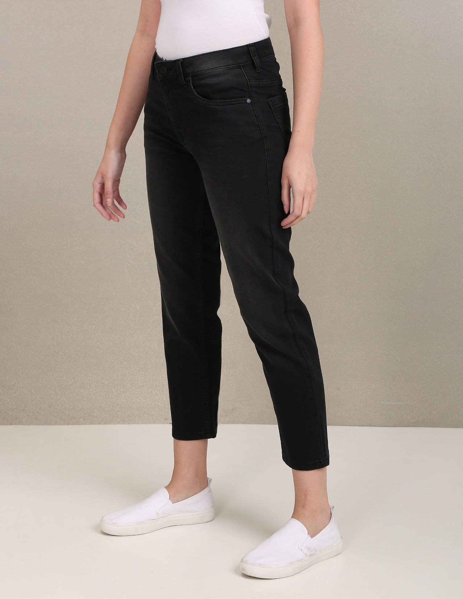 Mid Rise Slim Straight Fit Jeans Black - U.S. POLO ASSN. | Large